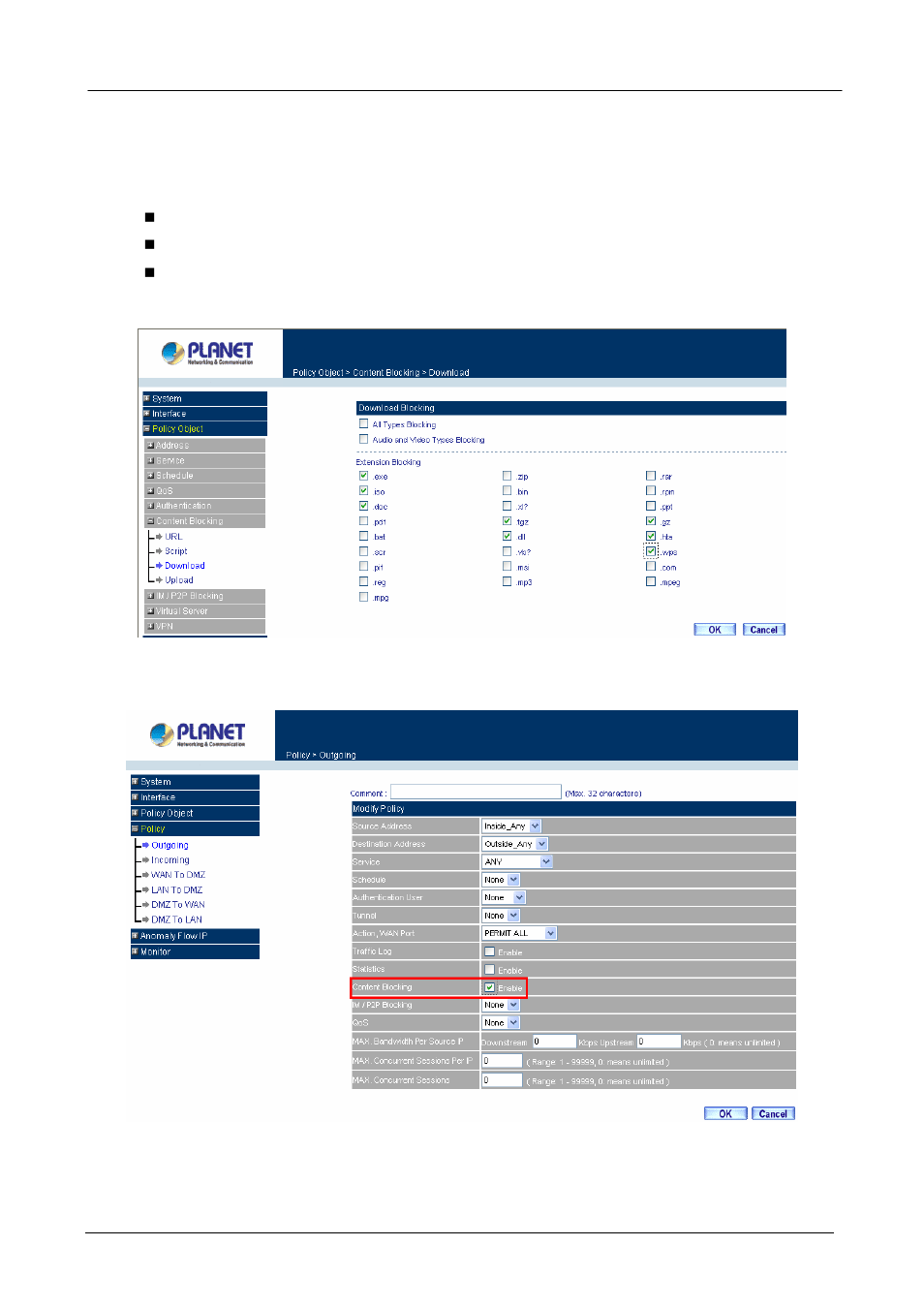 3 download blocking | Planet Technology MH-2001 User Manual | Page 101 / 297