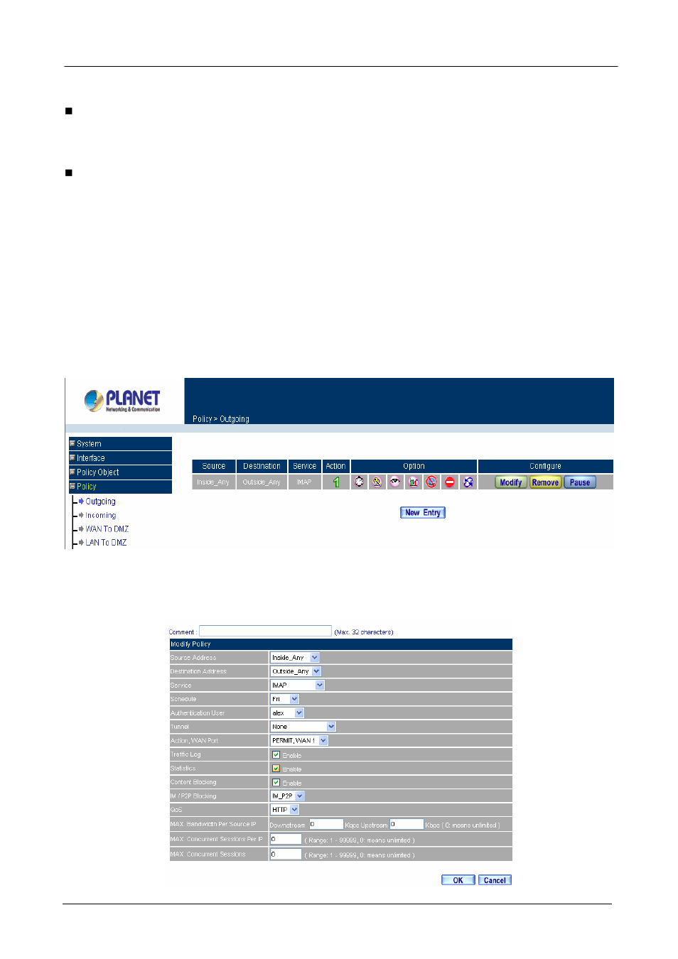 1 outgoing, Utgoing | Planet Technology MH-2001 User Manual | Page 244 / 297