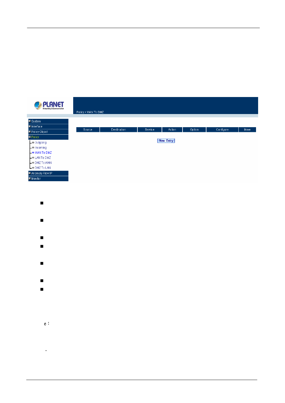 3 wan to dmz & lan to dmz | Planet Technology MH-2001 User Manual | Page 250 / 297