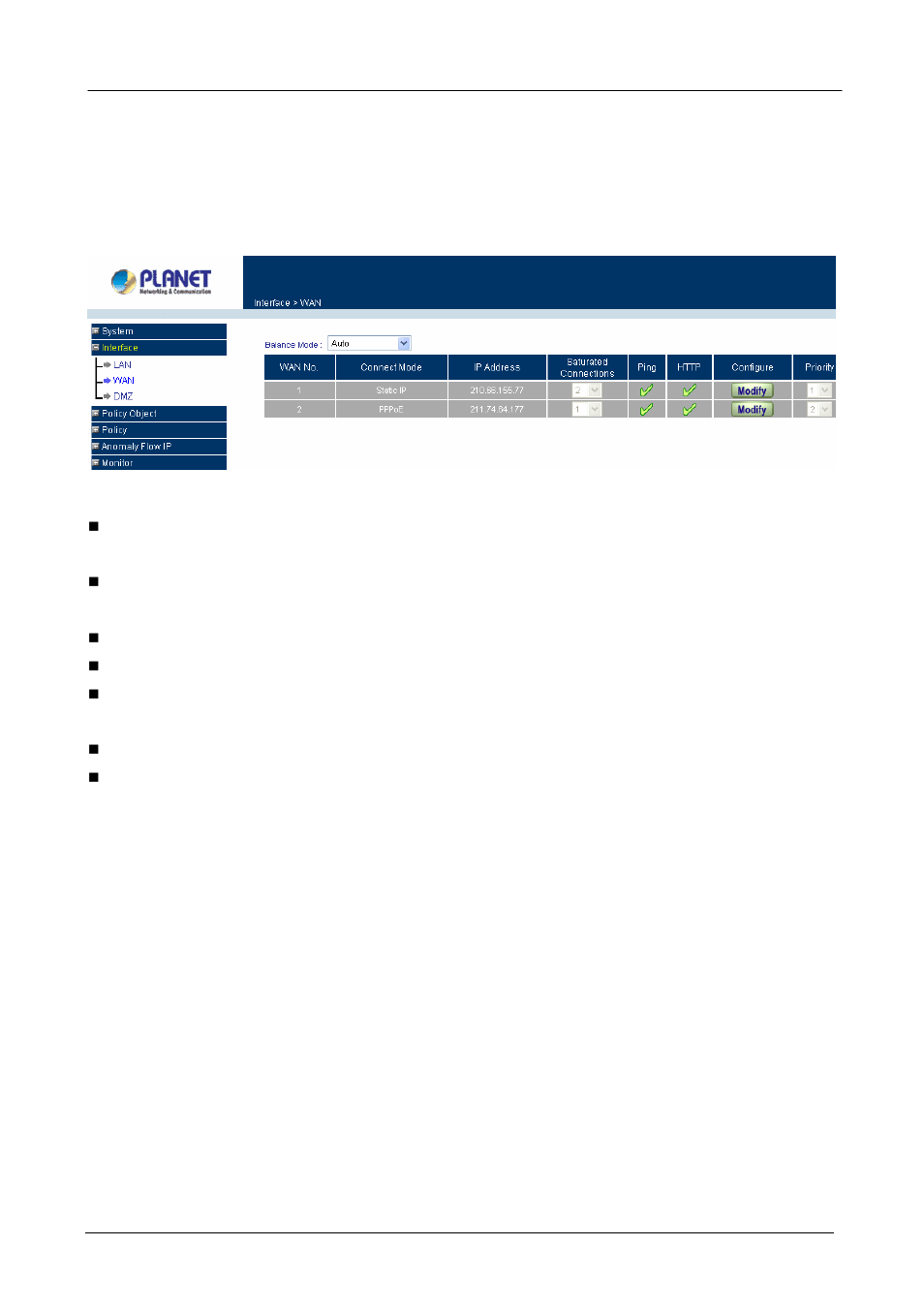 2 wan | Planet Technology MH-2001 User Manual | Page 41 / 297