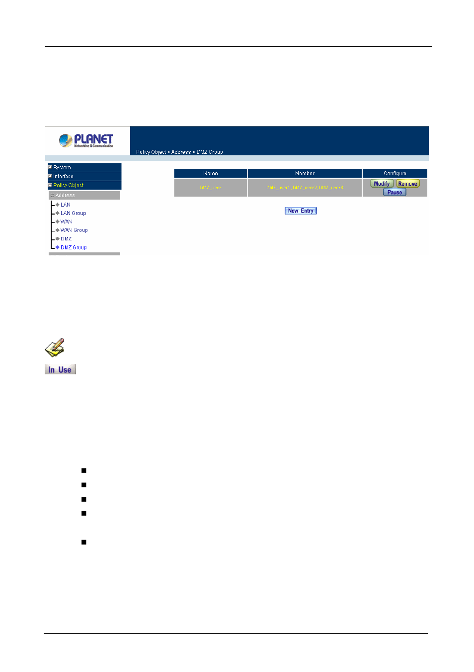 6 dmz group | Planet Technology MH-2001 User Manual | Page 55 / 297