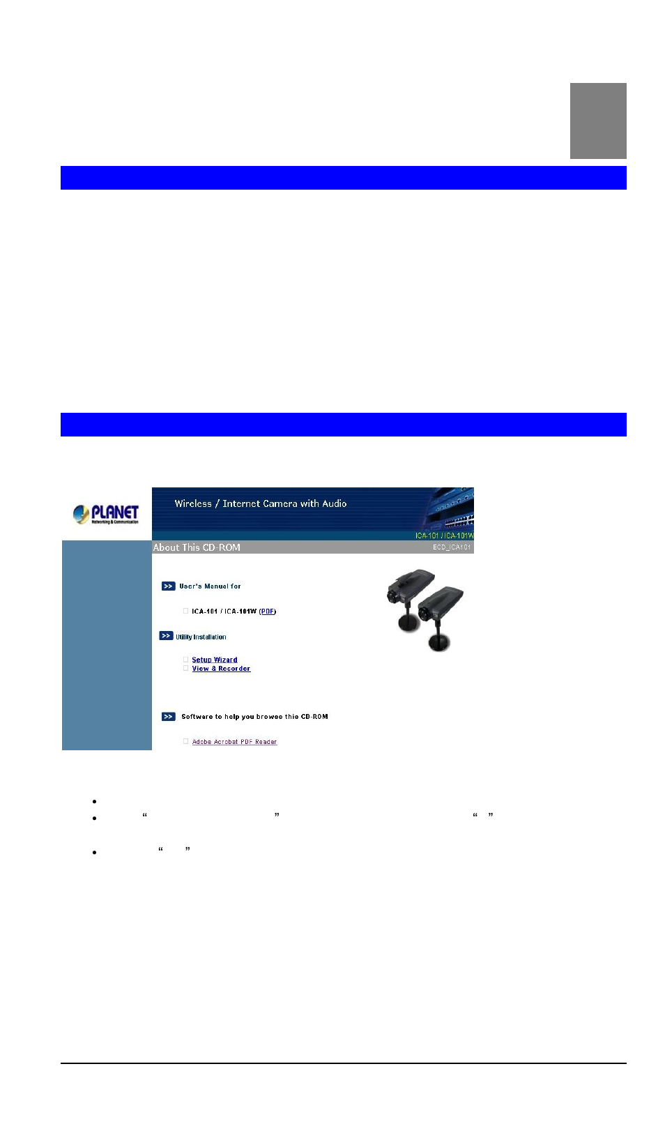 Chapter 3 initial setup, Preparation, Procedures | Initial setup, Chapter 3 | Planet Technology ICA-101W User Manual | Page 11 / 40