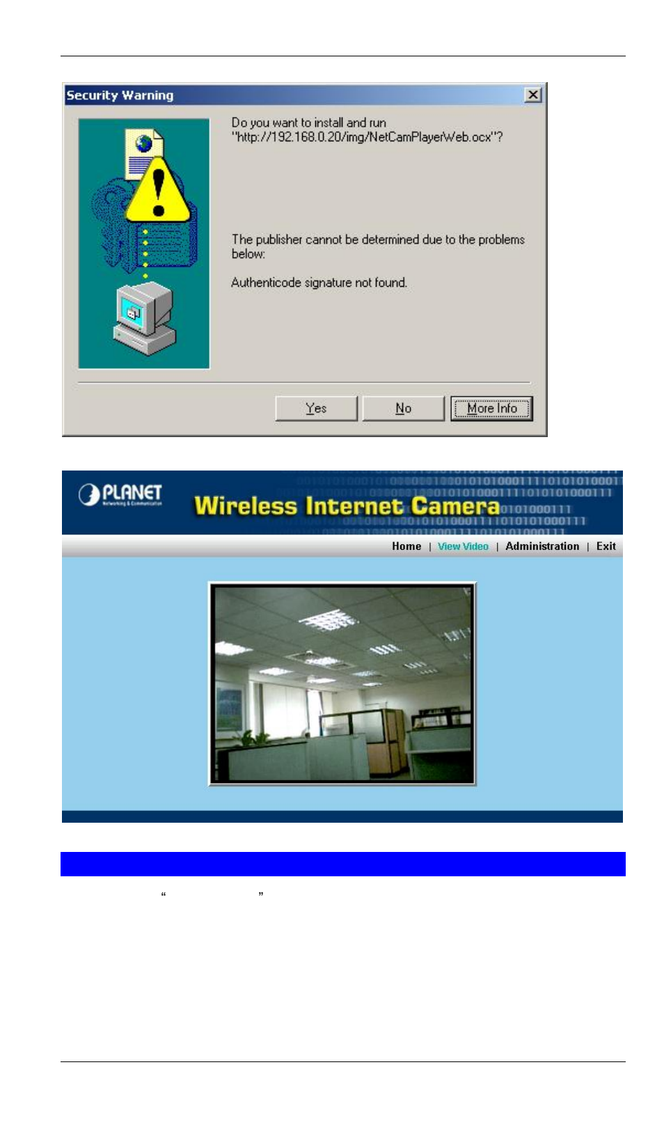 Administration | Planet Technology ICA-101W User Manual | Page 19 / 40