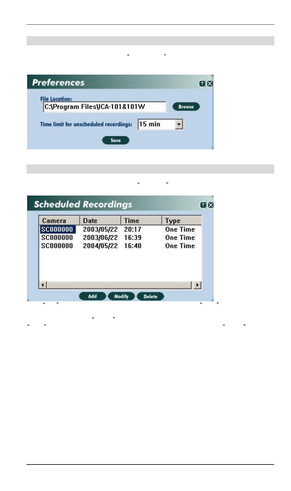 Preferences, Schedule | Planet Technology ICA-101W User Manual | Page 36 / 40