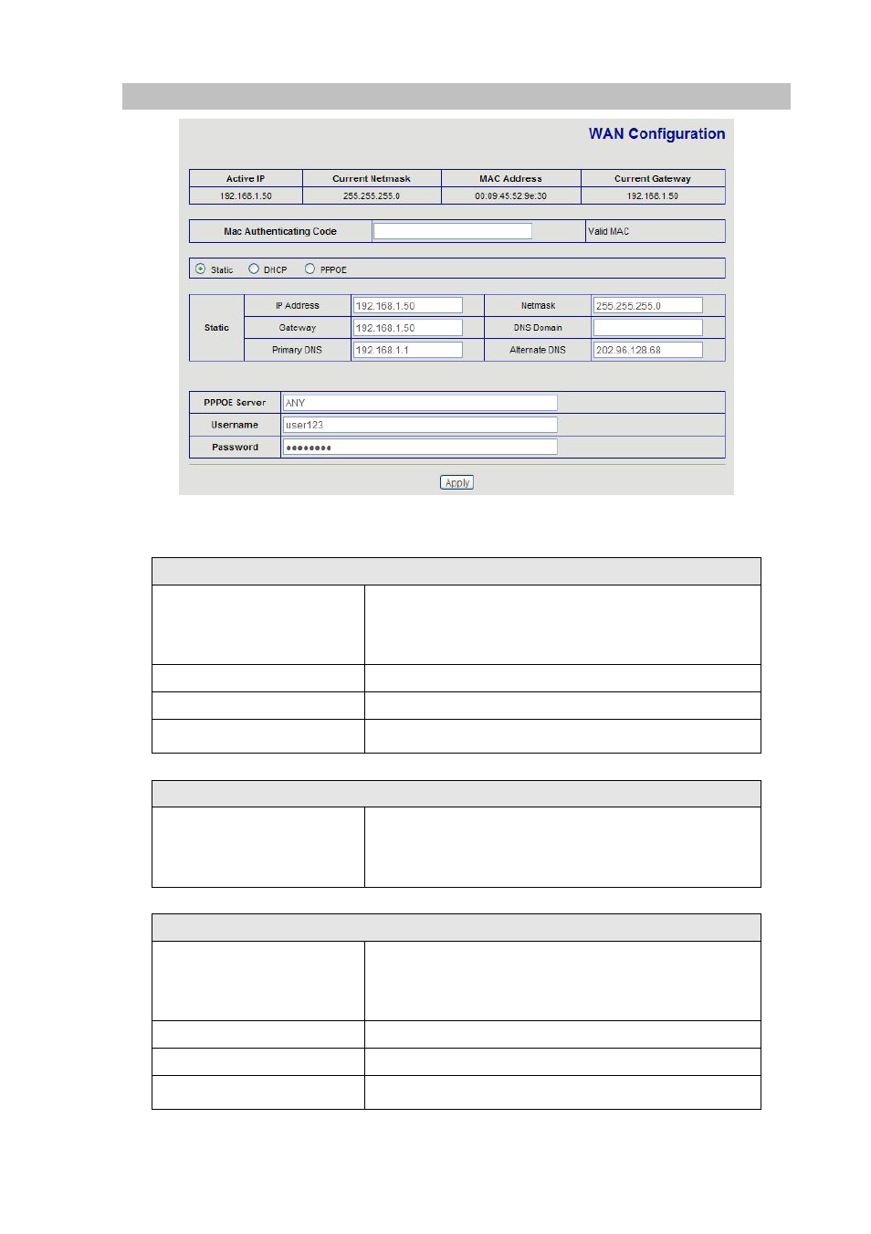 Wan config | Planet Technology VIP-155PT User Manual | Page 17 / 61