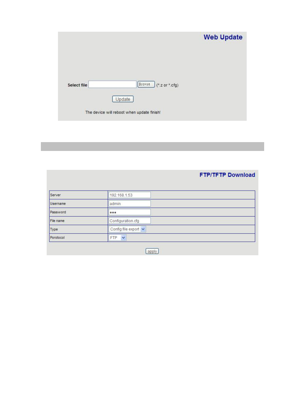 Ftp/tftp update | Planet Technology VIP-155PT User Manual | Page 34 / 61