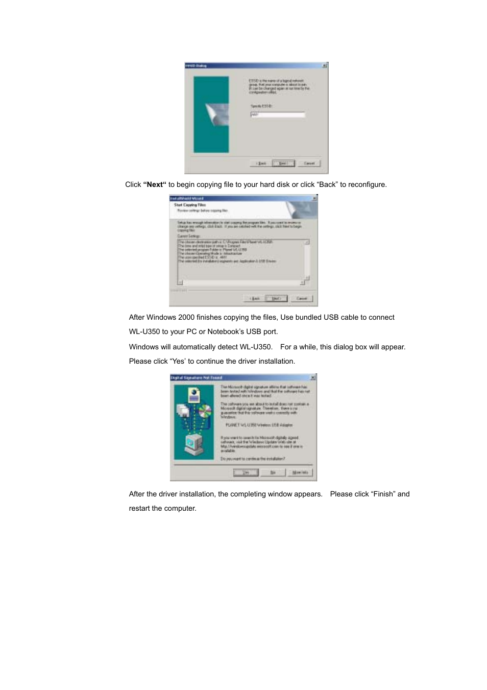 Planet Technology Wireless USB Adapter WL-U350 User Manual | Page 12 / 20