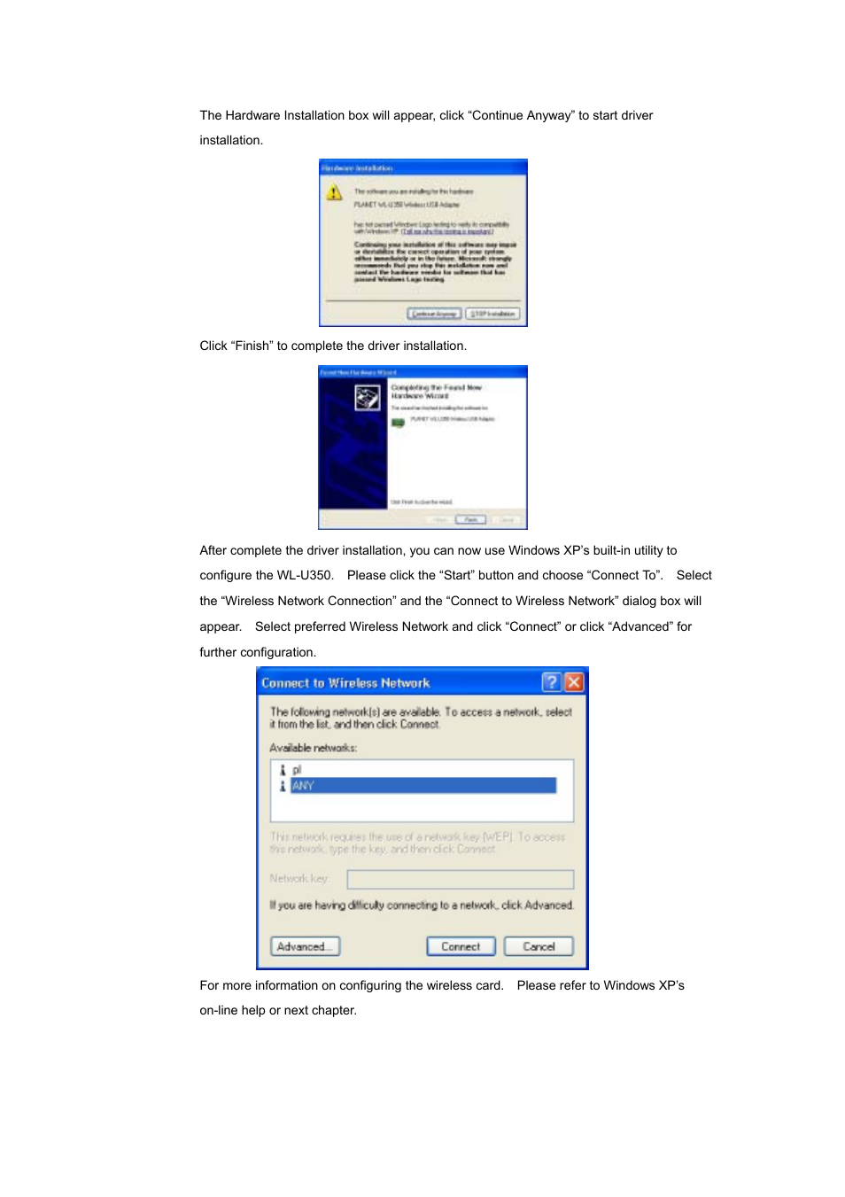 Planet Technology Wireless USB Adapter WL-U350 User Manual | Page 14 / 20