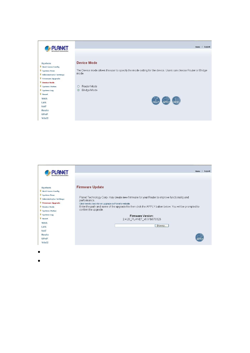 5 firmware upgrade, 6 system status | Planet Technology VC-200S User Manual | Page 29 / 56