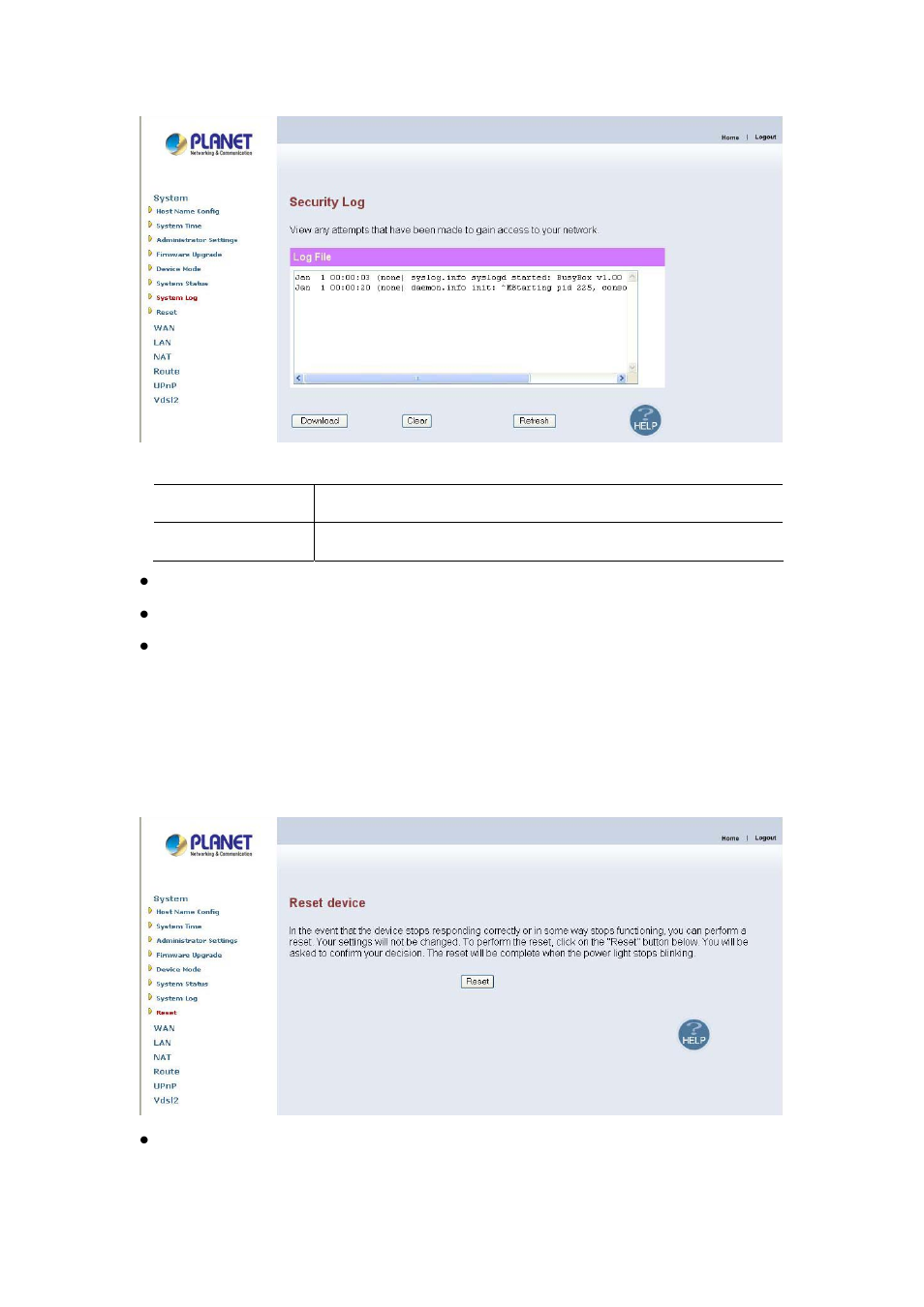 8 reset | Planet Technology VC-200S User Manual | Page 31 / 56