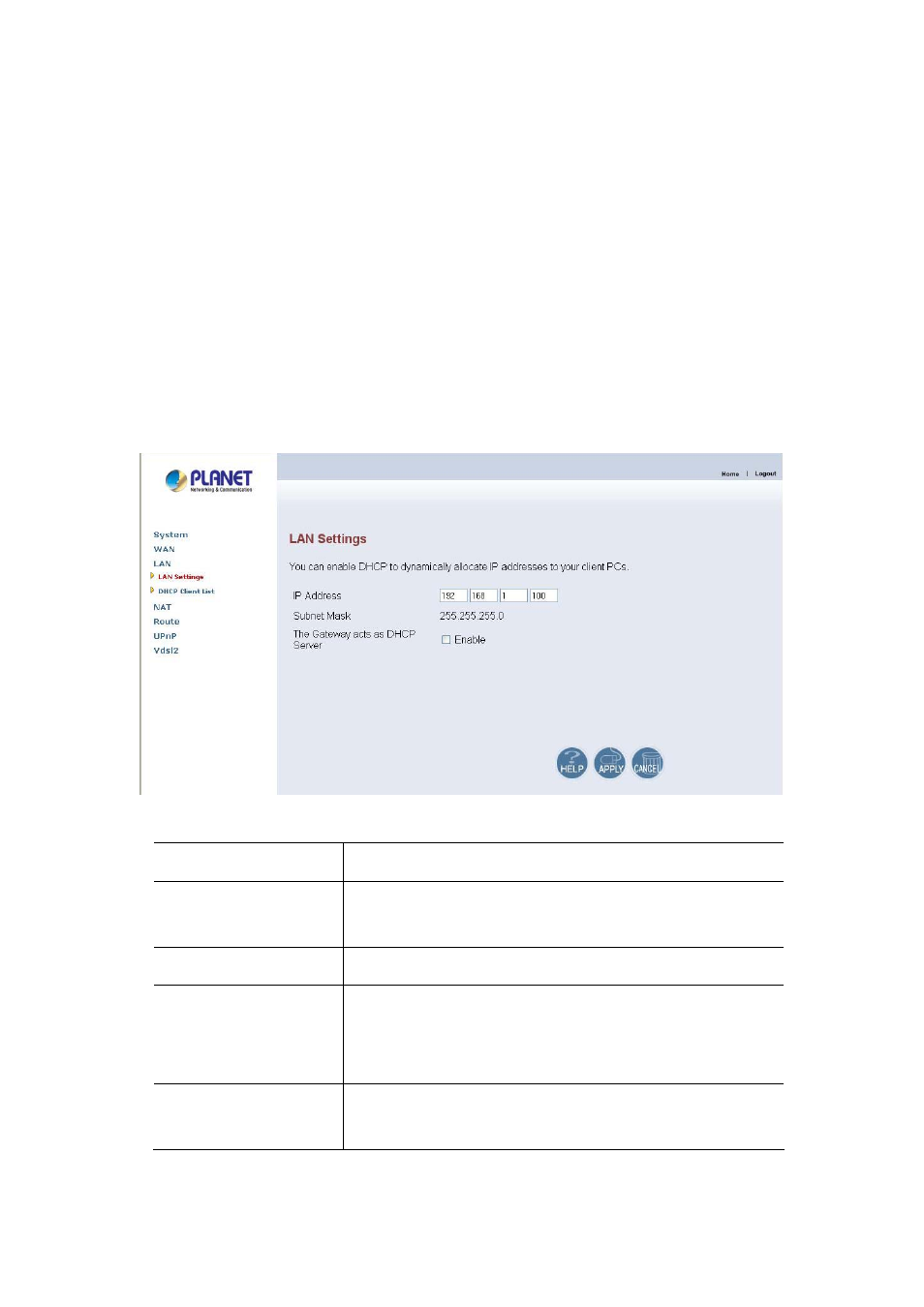 1 lan setting | Planet Technology VC-200S User Manual | Page 37 / 56