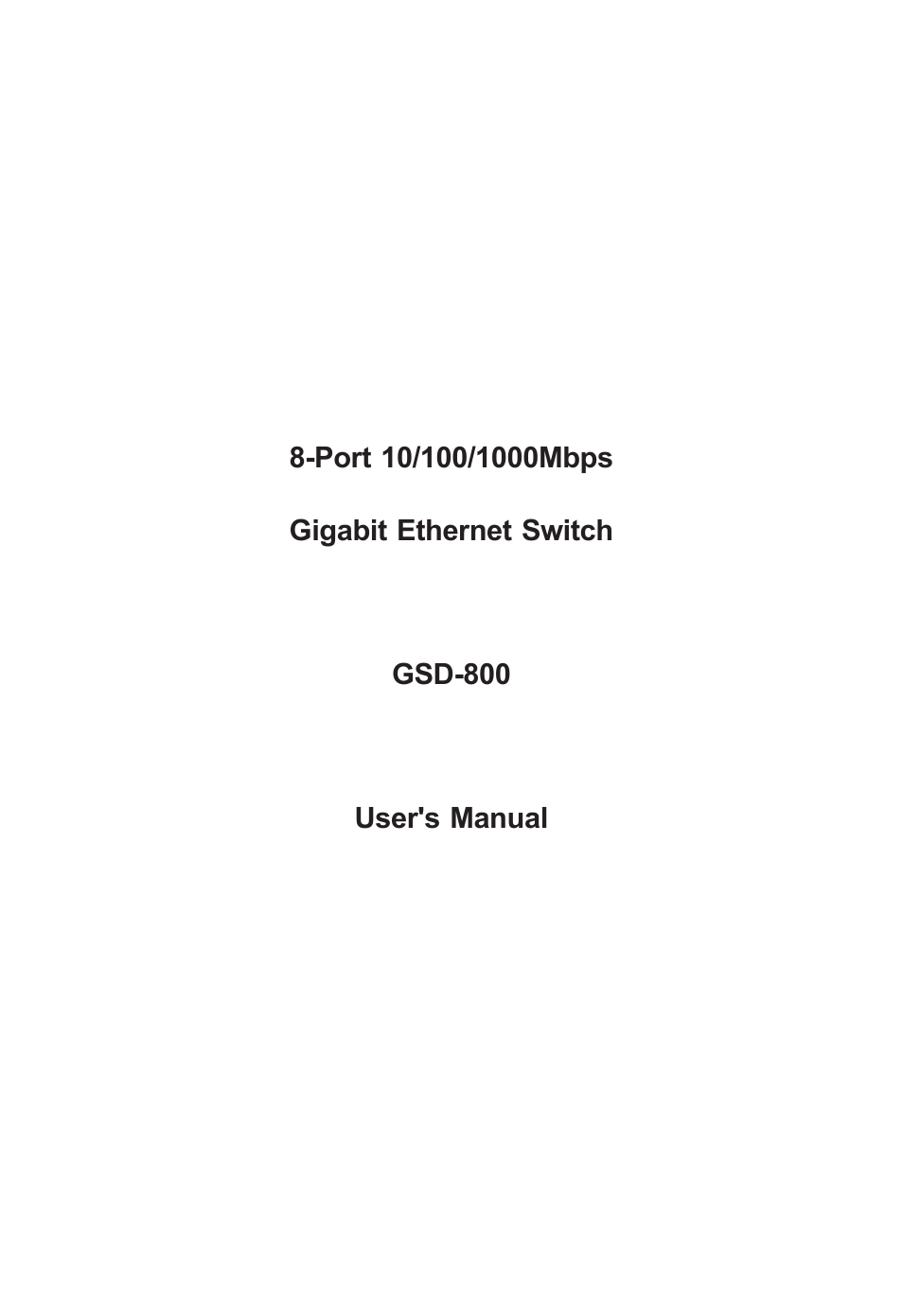 Planet Technology GSD-800 User Manual | Page 2 / 18