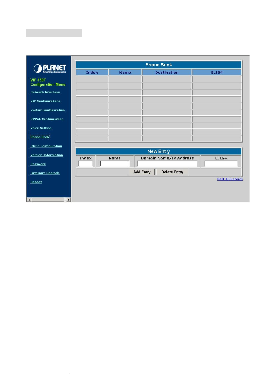 Phone book | Planet Technology VIP-150T User Manual | Page 27 / 49