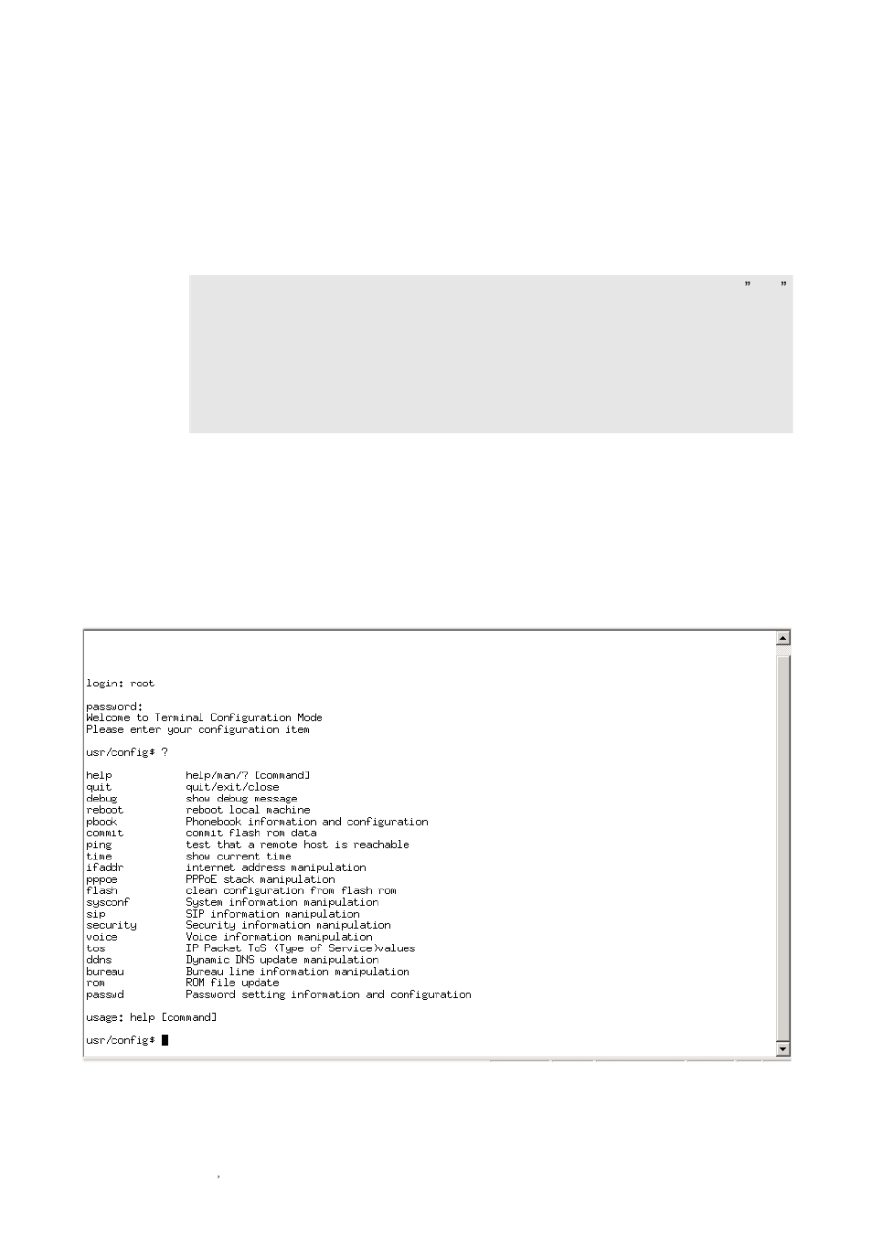 1 [help] command, 2 [quit] command | Planet Technology VIP-150T User Manual | Page 33 / 49