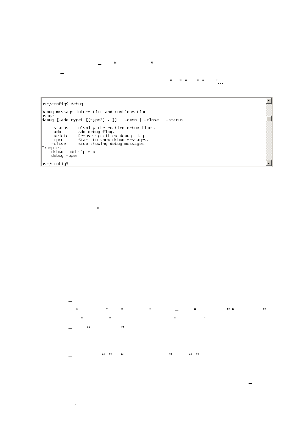 3 [debug] command, 4 [reboot] command, 5 [pbook] command | Planet Technology VIP-150T User Manual | Page 34 / 49