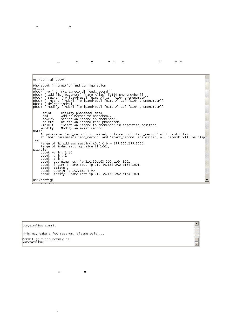 6 [commit] command, 7 [ping] command | Planet Technology VIP-150T User Manual | Page 35 / 49