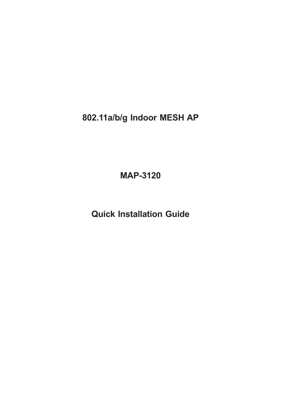 Planet Technology MAP-3120 User Manual | 12 pages