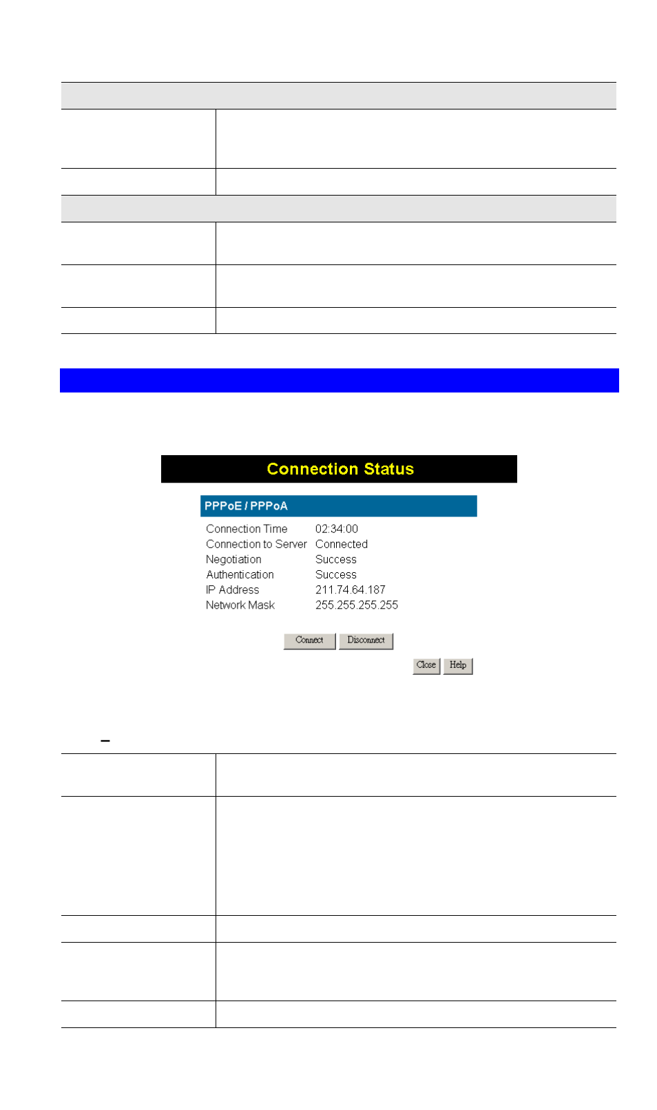 Connection status - pppoe & pppoa | Planet Technology ADW-4300A User Manual | Page 42 / 87