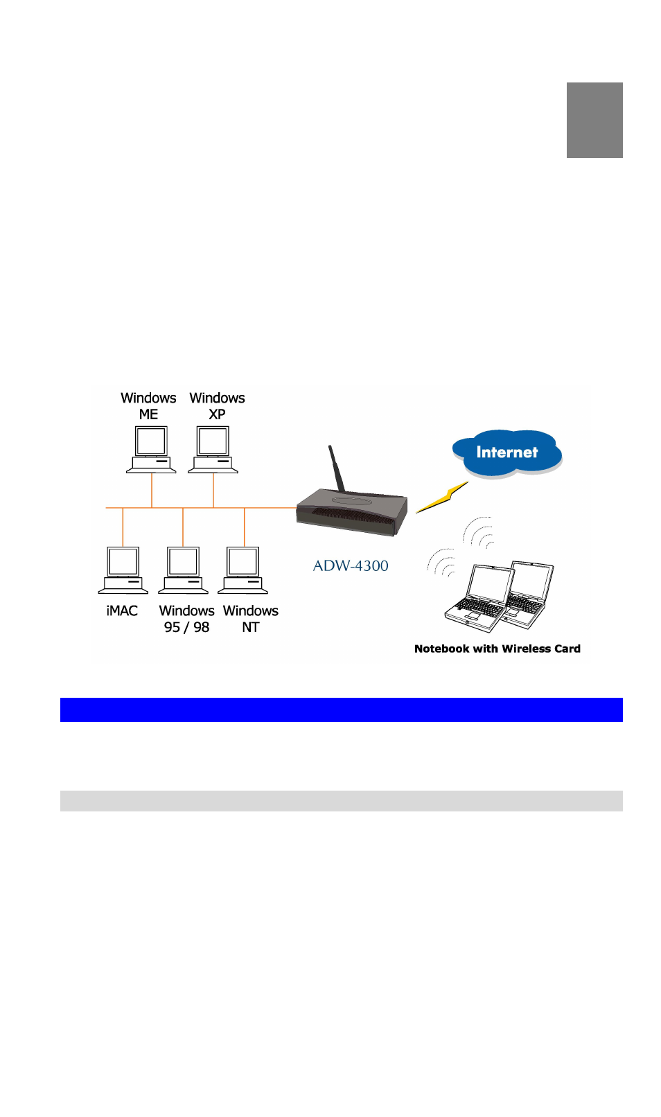 Chapter 1 introduction, Adsl wireless firewall router features, Introduction | Chapter 1 | Planet Technology ADW-4300A User Manual | Page 7 / 87