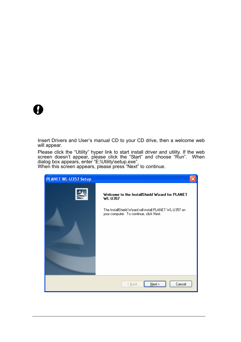 Installation procedure, 1 utility & driver installation | Planet Technology WL-U357v2 User Manual | Page 10 / 31