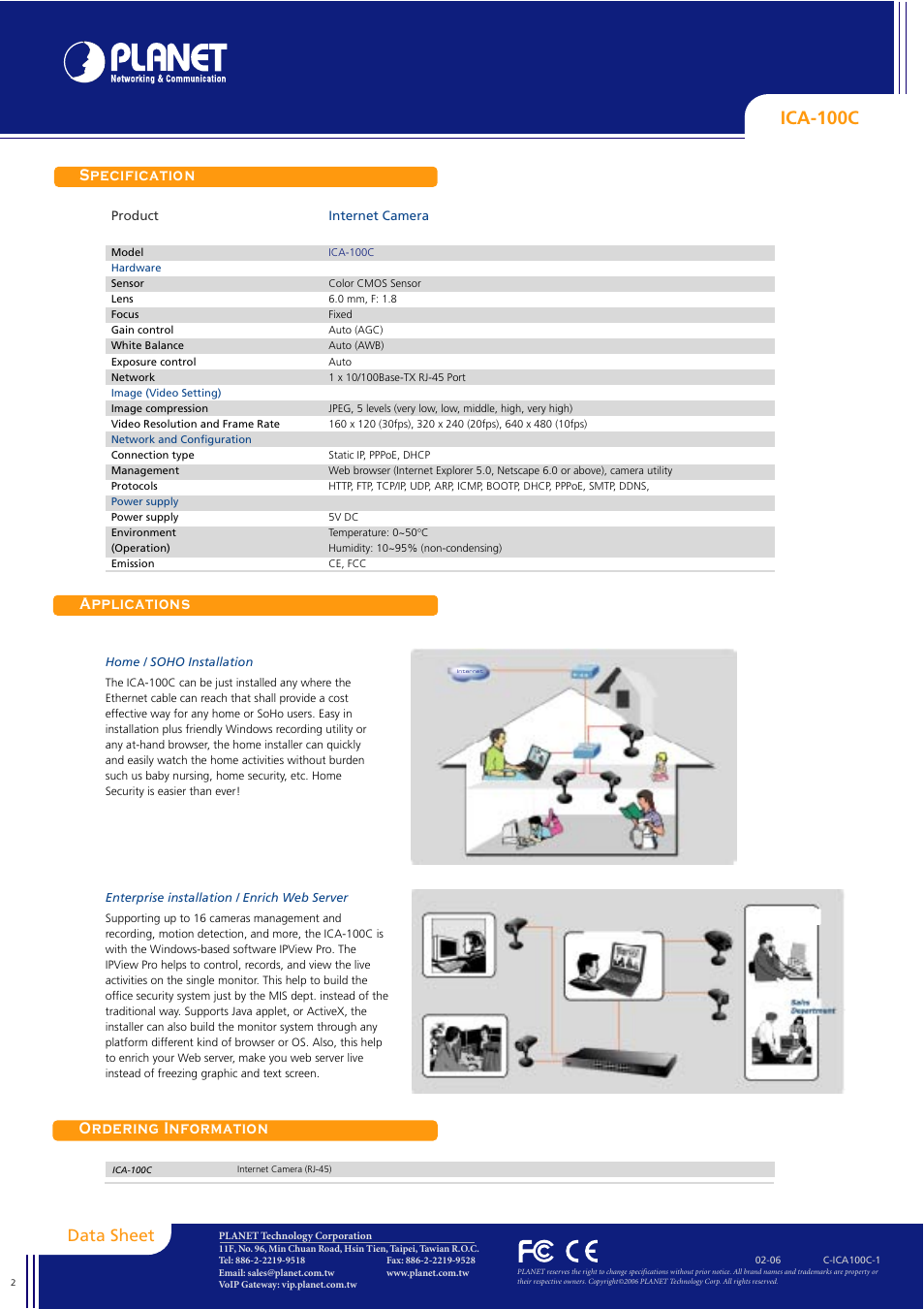 Ica-100c | Planet Technology ICA-100C User Manual | Page 2 / 2