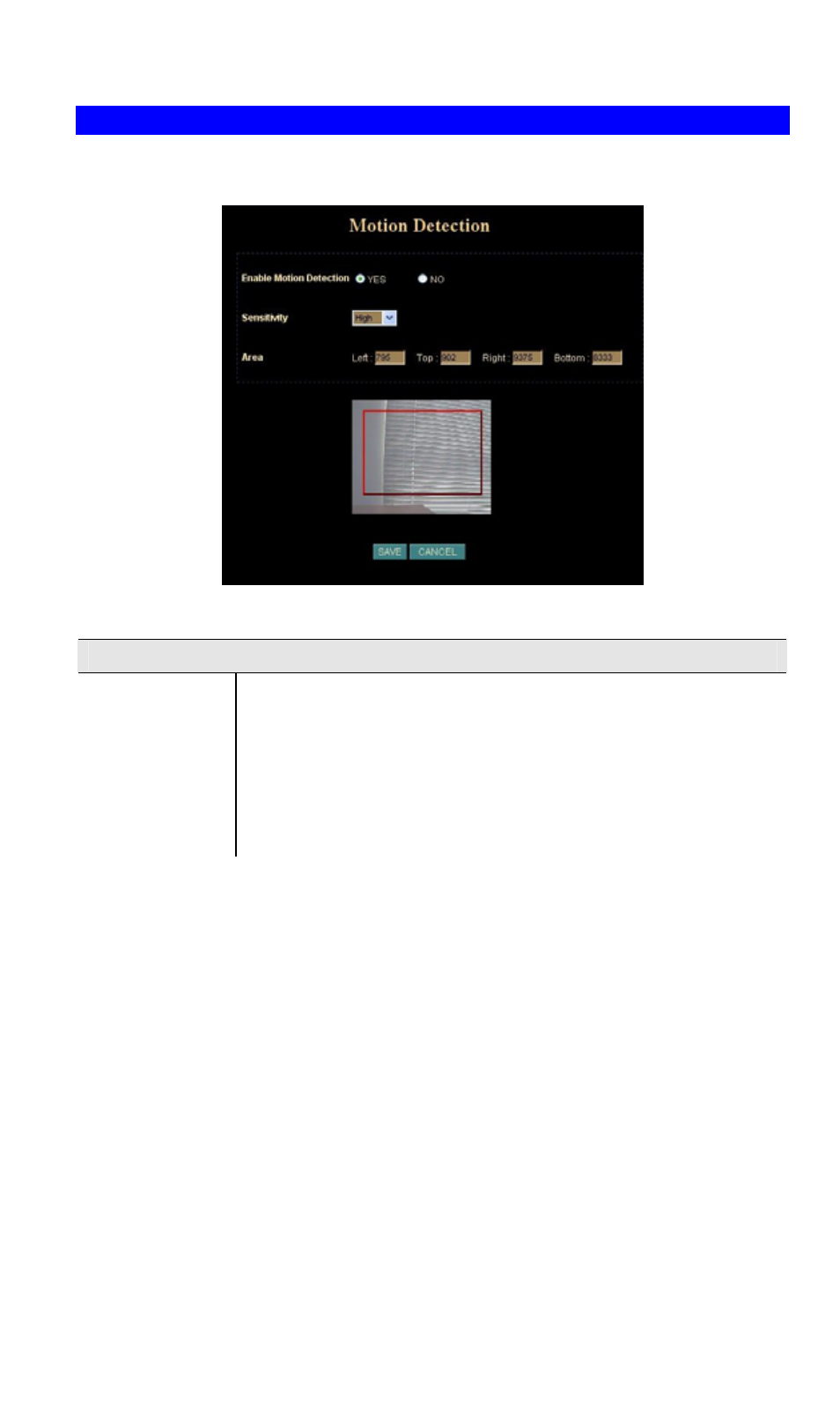Motion detection screen | Planet Technology ICA-650 User Manual | Page 40 / 78