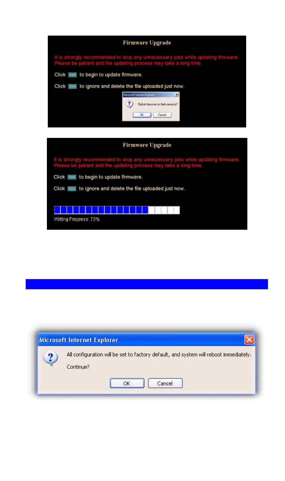 Factory default screen | Planet Technology ICA-650 User Manual | Page 44 / 78