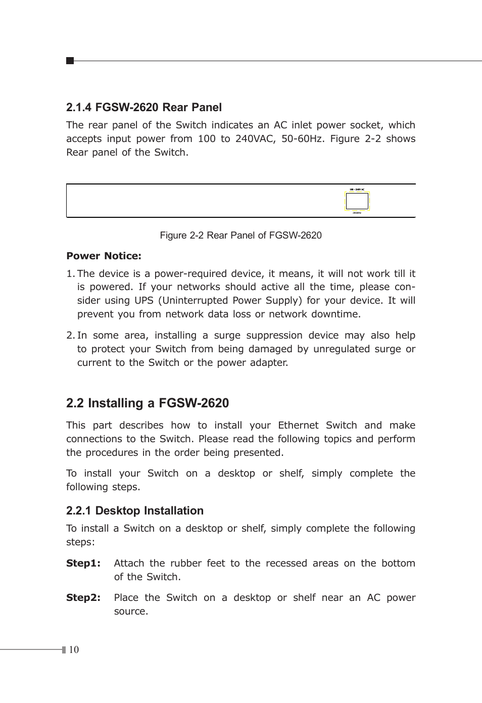 Planet Technology FGSW-2620 User Manual | Page 11 / 22