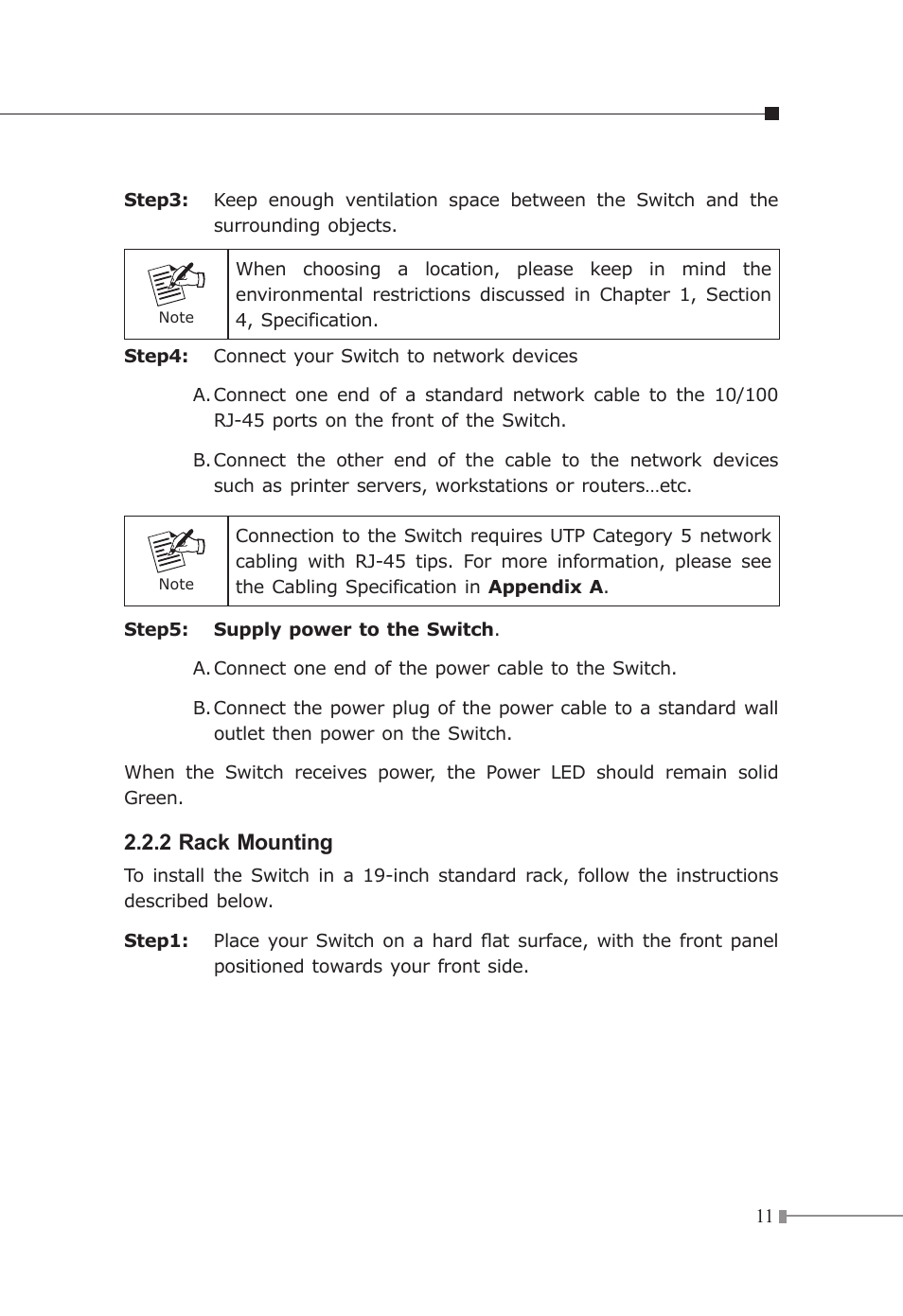 2 rack mounting | Planet Technology FGSW-2620 User Manual | Page 12 / 22