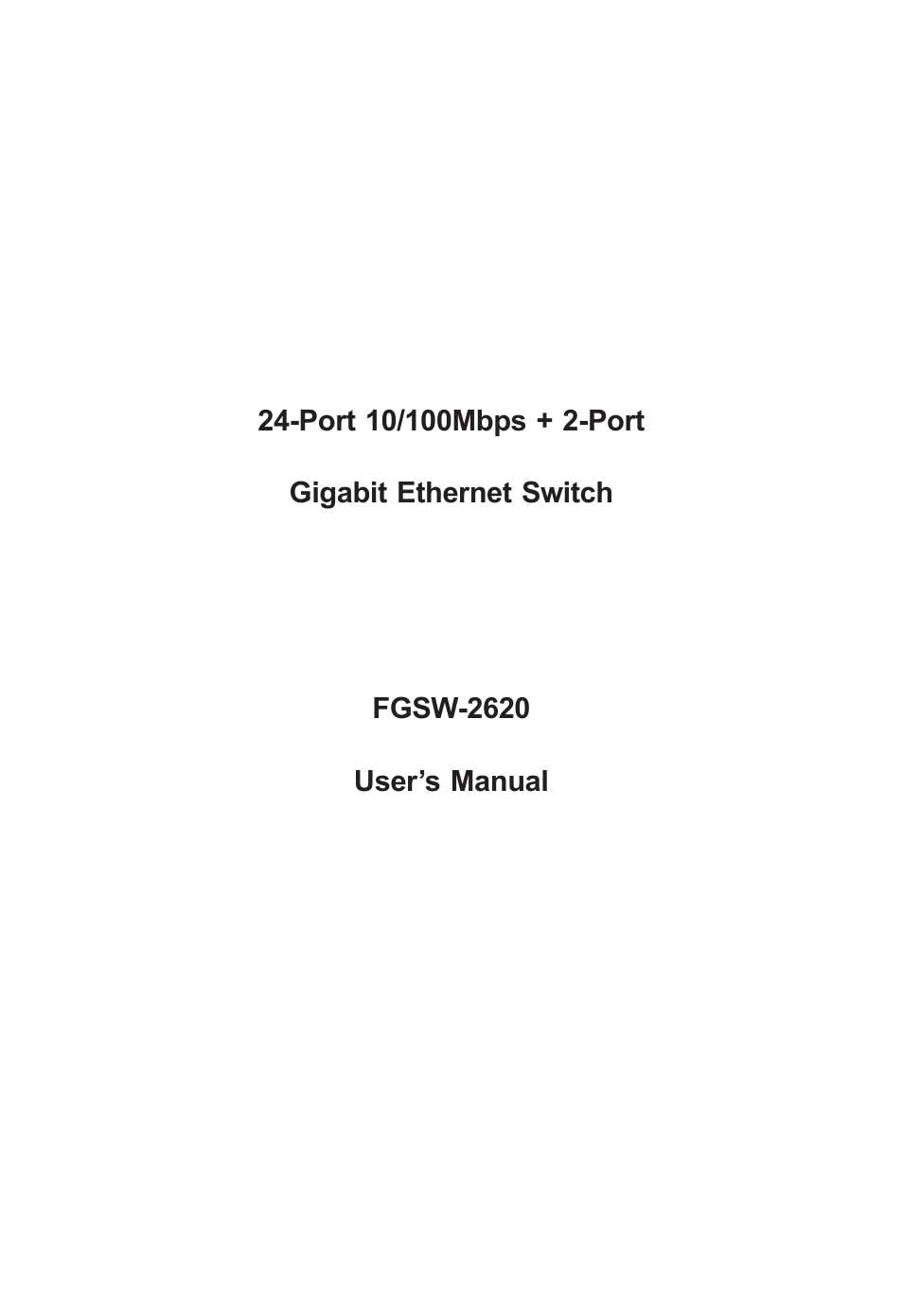 Planet Technology FGSW-2620 User Manual | Page 2 / 22