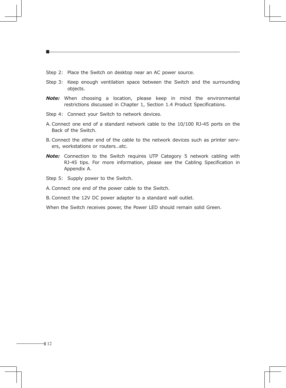 Planet Technology FSD-1603 User Manual | Page 12 / 20