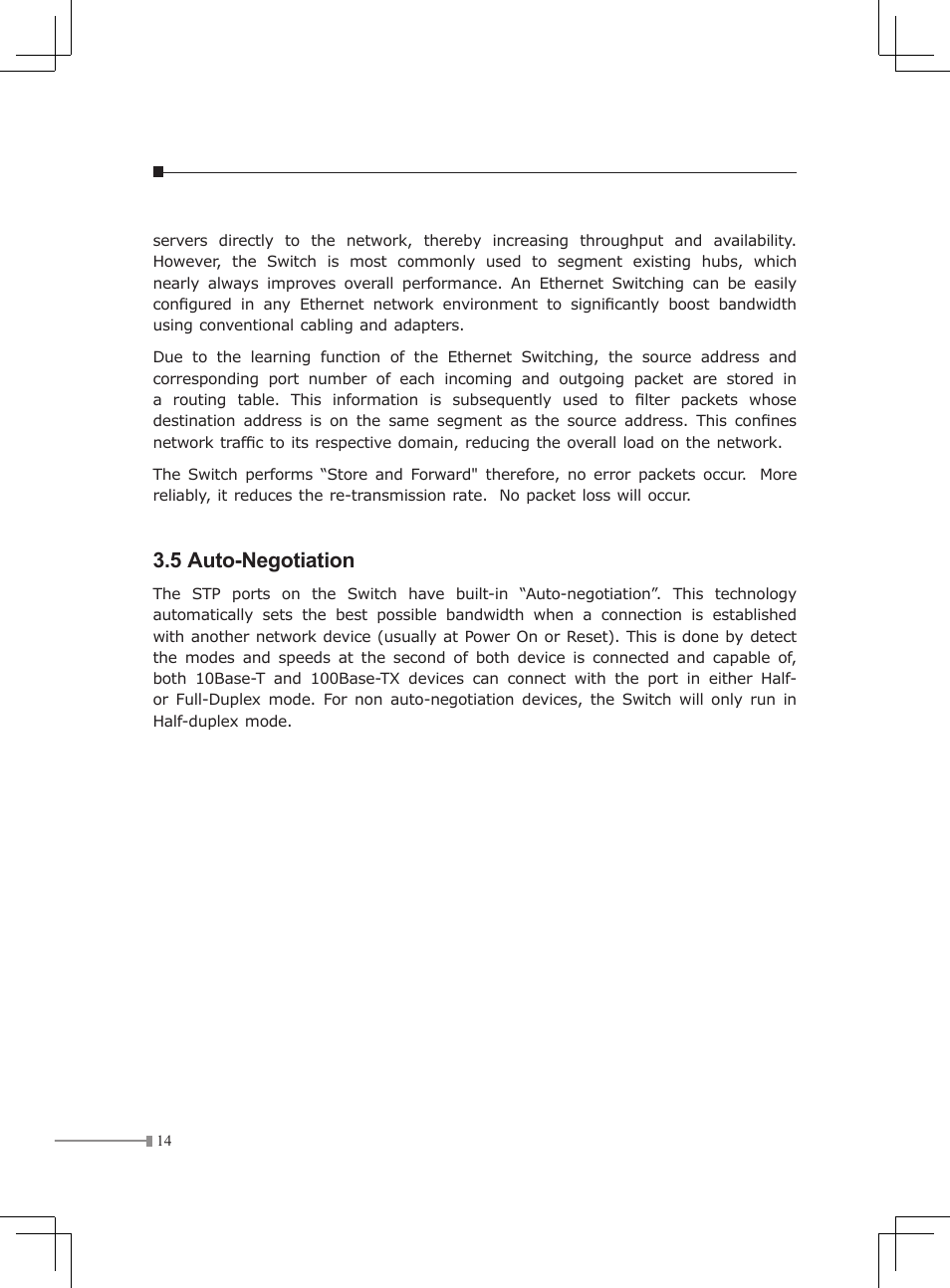 5 auto-negotiation | Planet Technology FSD-1603 User Manual | Page 14 / 20