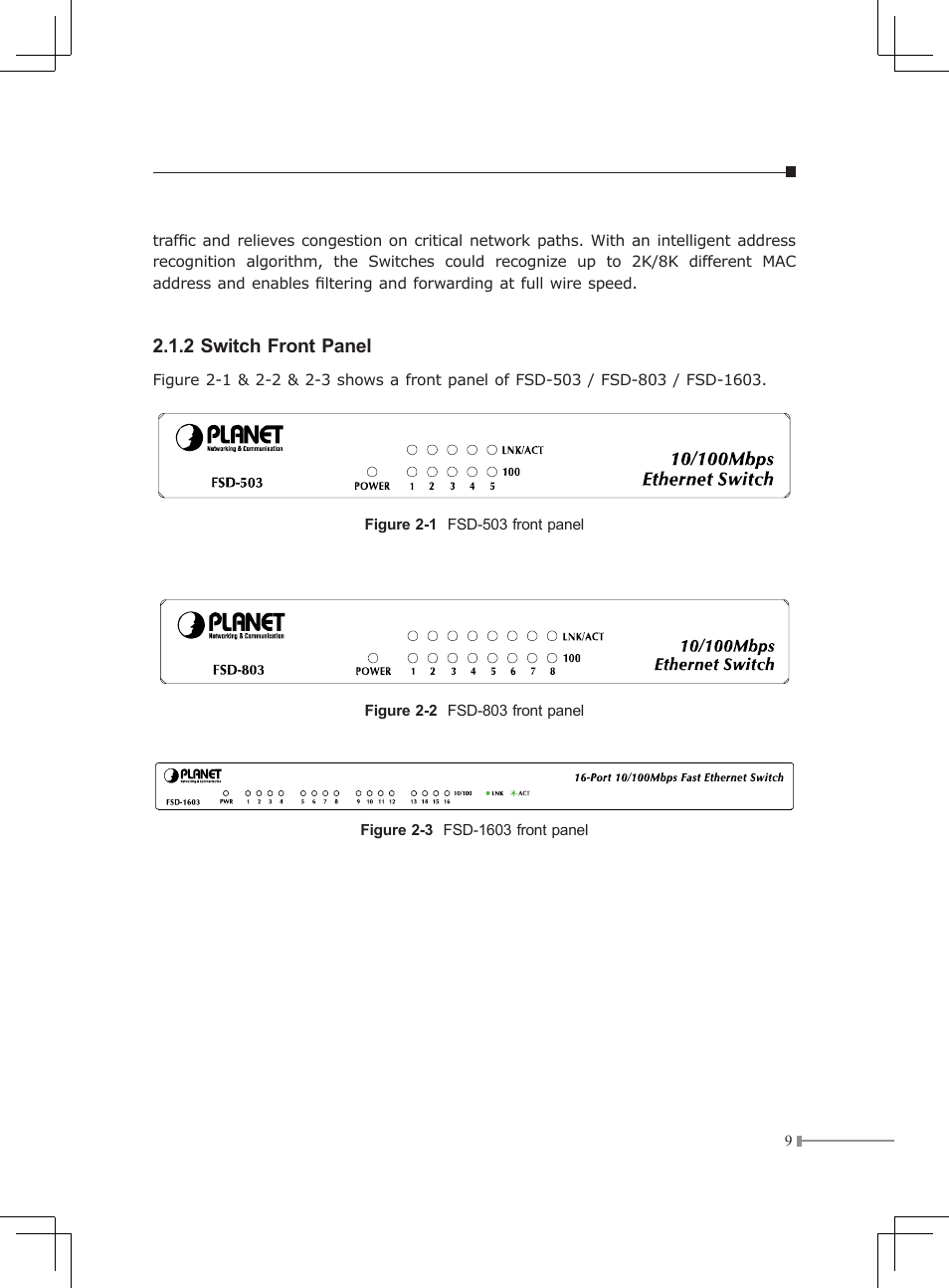 Planet Technology FSD-1603 User Manual | Page 9 / 20