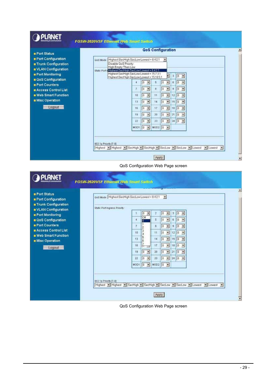 Planet Technology FGSW-2620VSF User Manual | Page 29 / 63