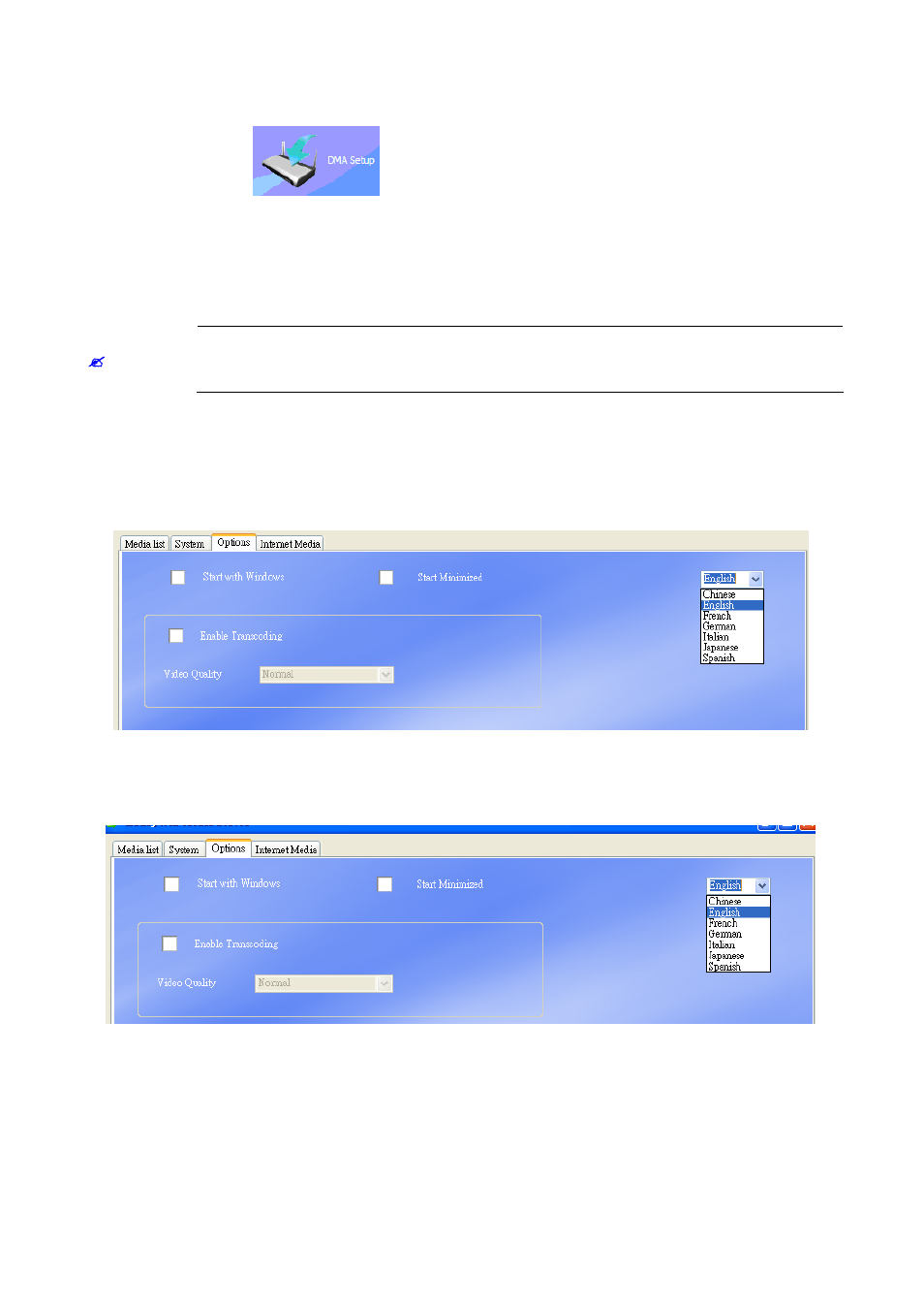 4 options tab | Planet Technology Digital Media Center DMA-200 User Manual | Page 35 / 83