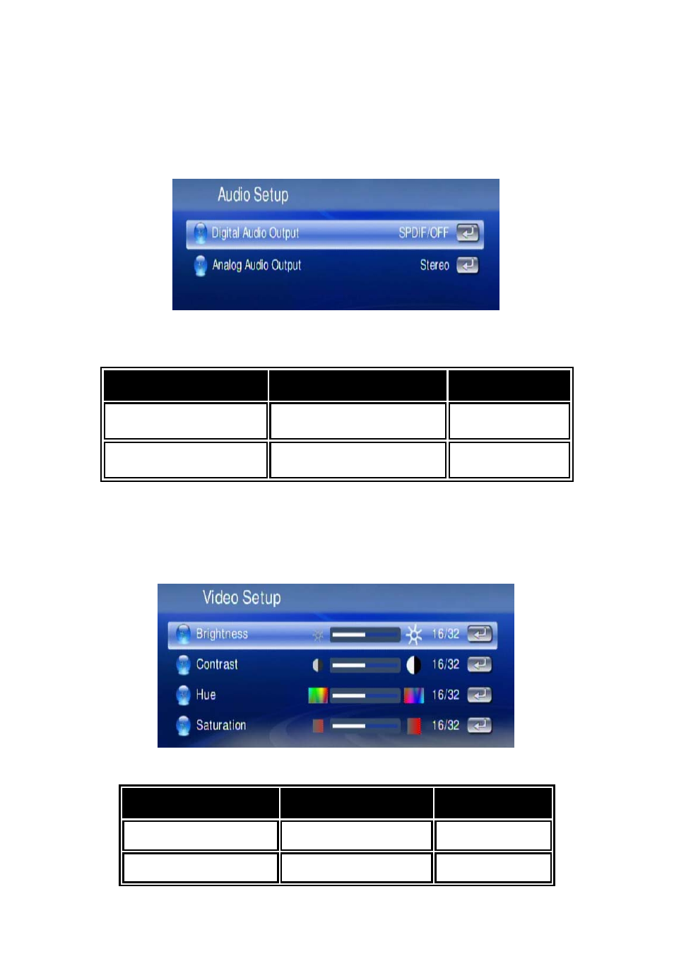 3 audio setup, 4 video setup | Planet Technology Digital Media Center DMA-200 User Manual | Page 76 / 83