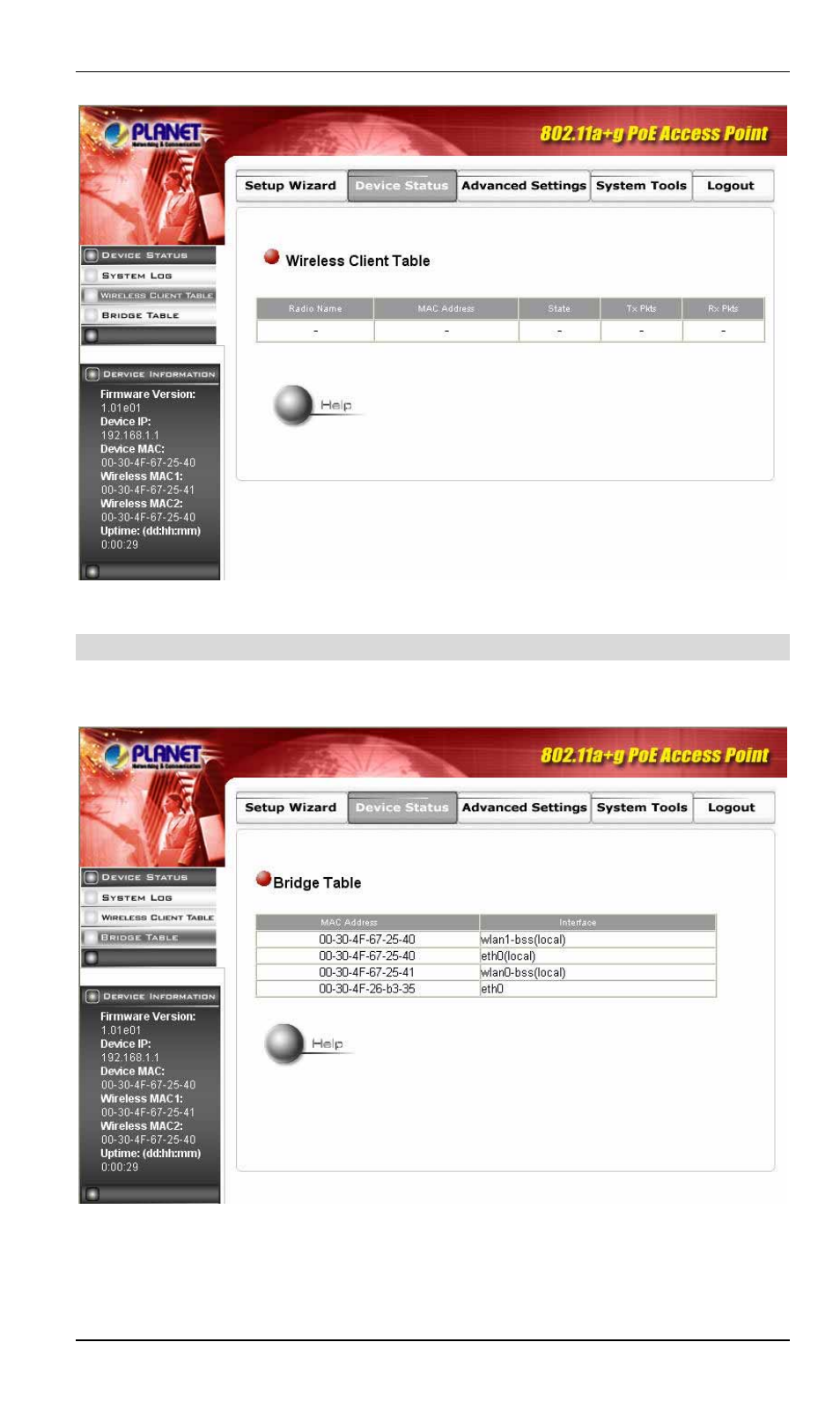 3 bridge table | Planet Technology WDAP-2000PE User Manual | Page 17 / 53