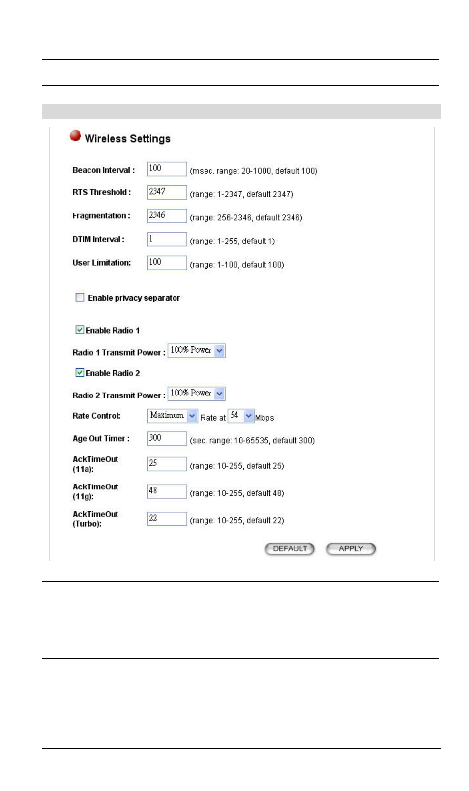 6 wireless settings | Planet Technology WDAP-2000PE User Manual | Page 25 / 53