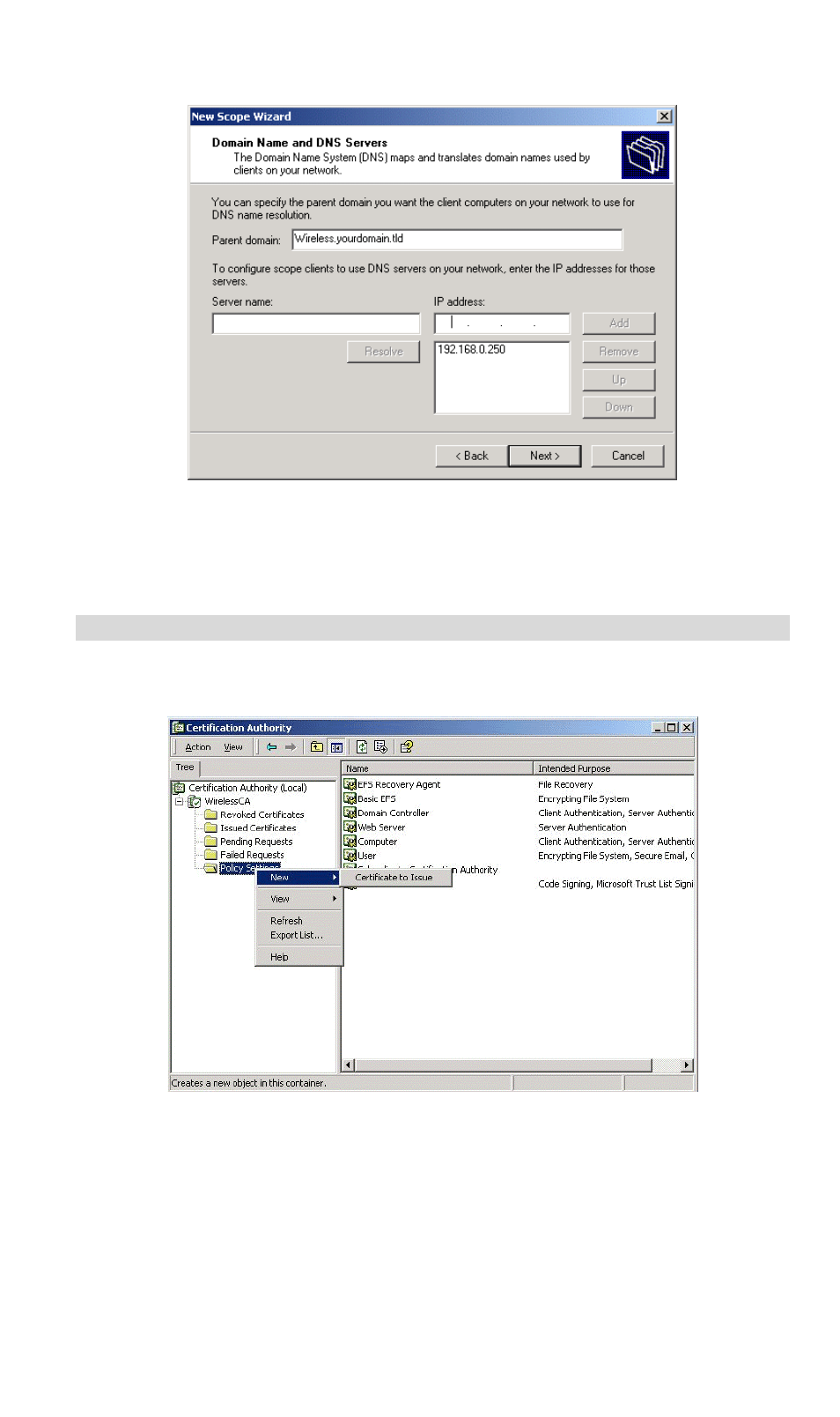 4 certificate authority setup | Planet Technology WDAP-2000PE User Manual | Page 38 / 53