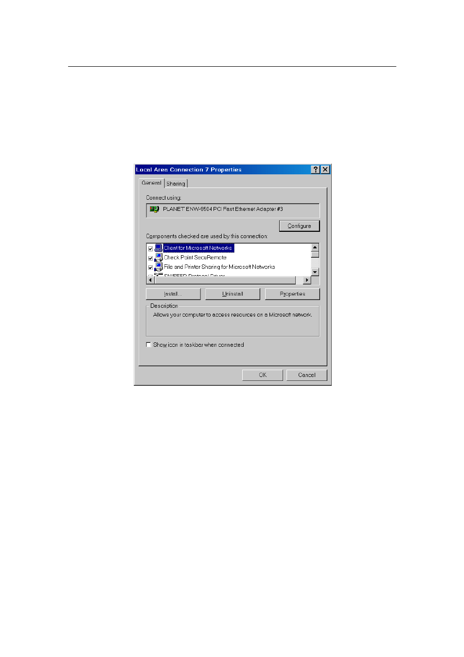 Checking tcp/ip settings - windows 2000 | Planet Technology DVR4-ALERT SW242-ALR User Manual | Page 19 / 52