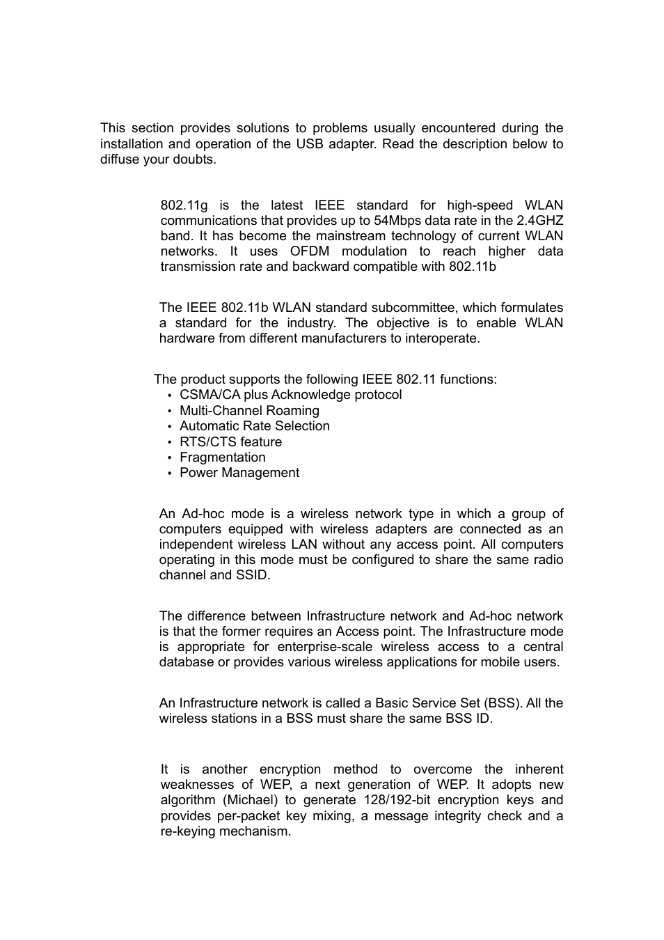 Chapter 4: troubleshooting | Planet Technology Wireless USB Adapter WNL-U553 User Manual | Page 23 / 24