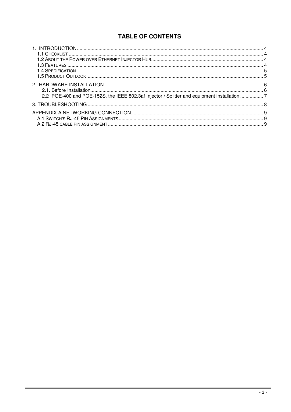 Planet Technology POE-400 User Manual | Page 3 / 9