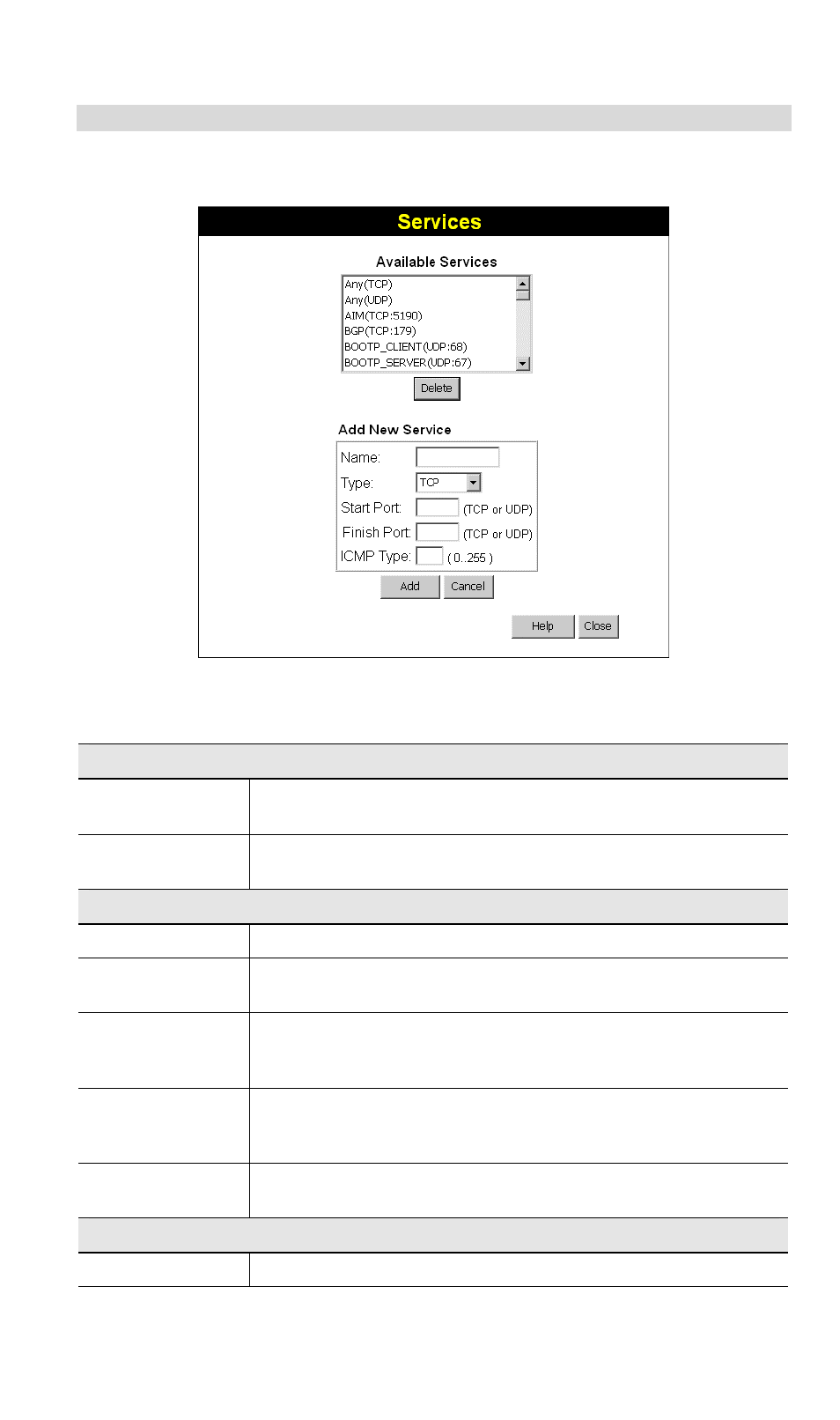 Services screen | Planet Technology XRT-411 User Manual | Page 58 / 99