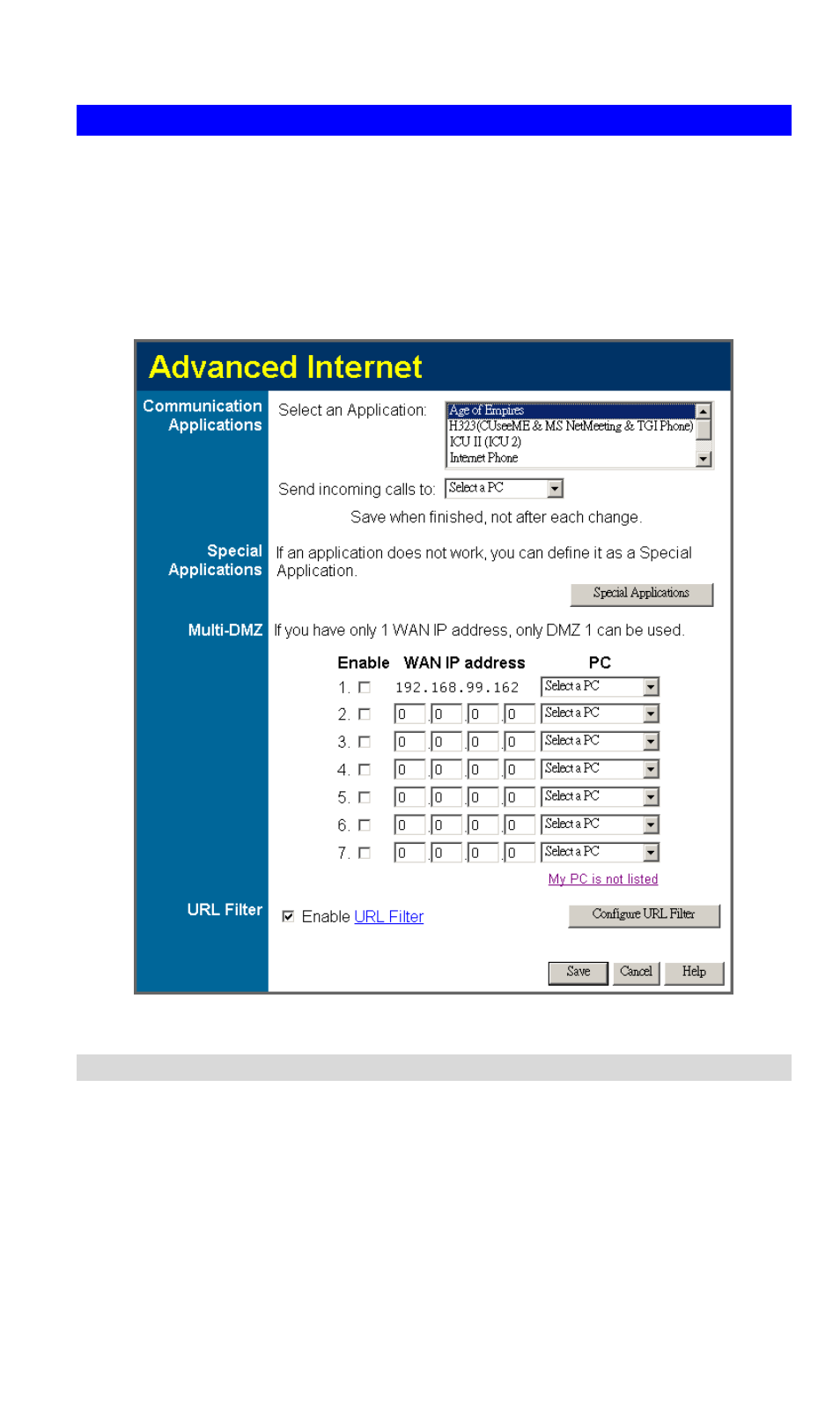 Advanced internet screen, Communication applications | Planet Technology XRT-411 User Manual | Page 62 / 99