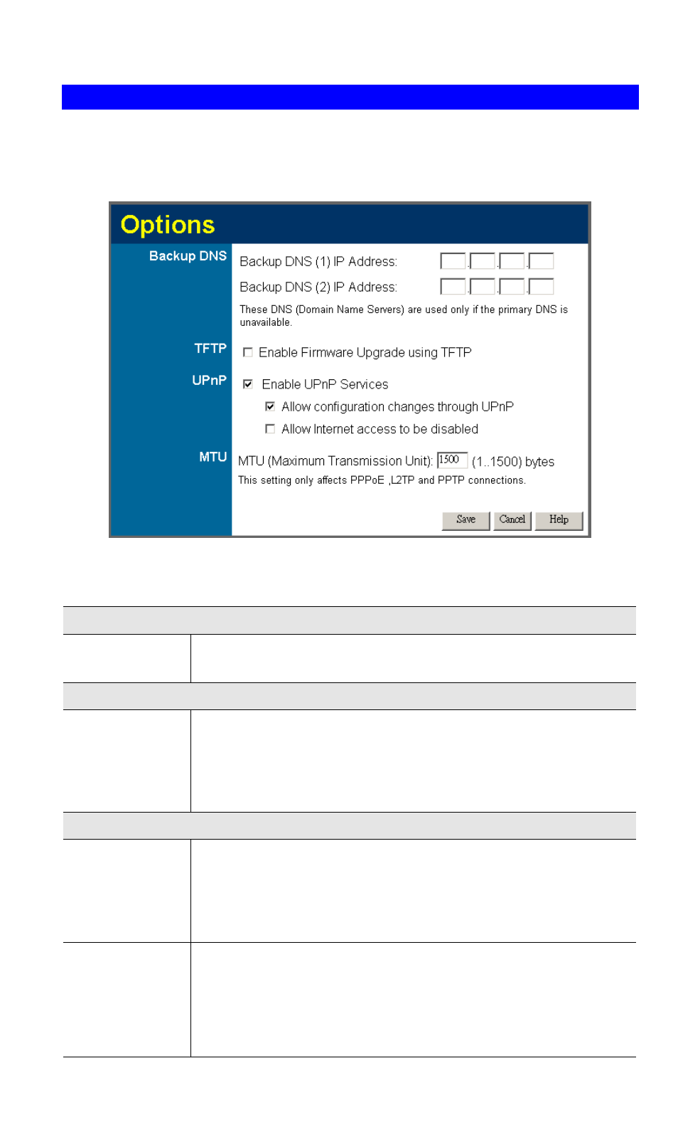 Options | Planet Technology XRT-411 User Manual | Page 80 / 99