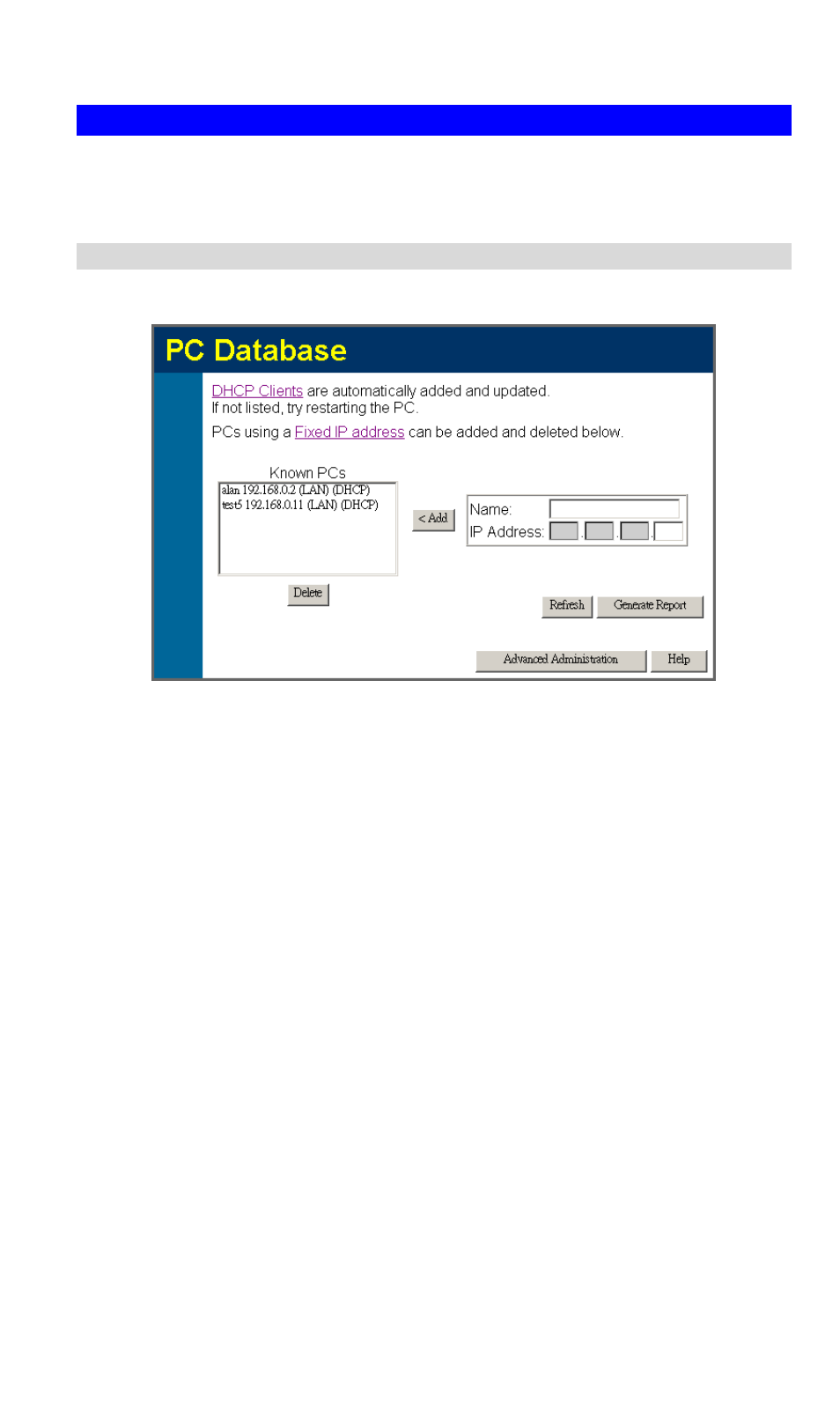 Pc database, Pc database screen | Planet Technology XRT-411 User Manual | Page 82 / 99