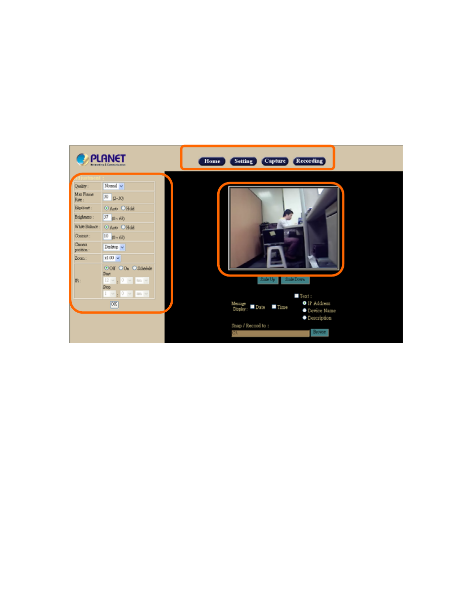 Chapter 4 operating the network camera, Chapter 4, Operating the network camera | Planet Technology ICA-106 User Manual | Page 22 / 60