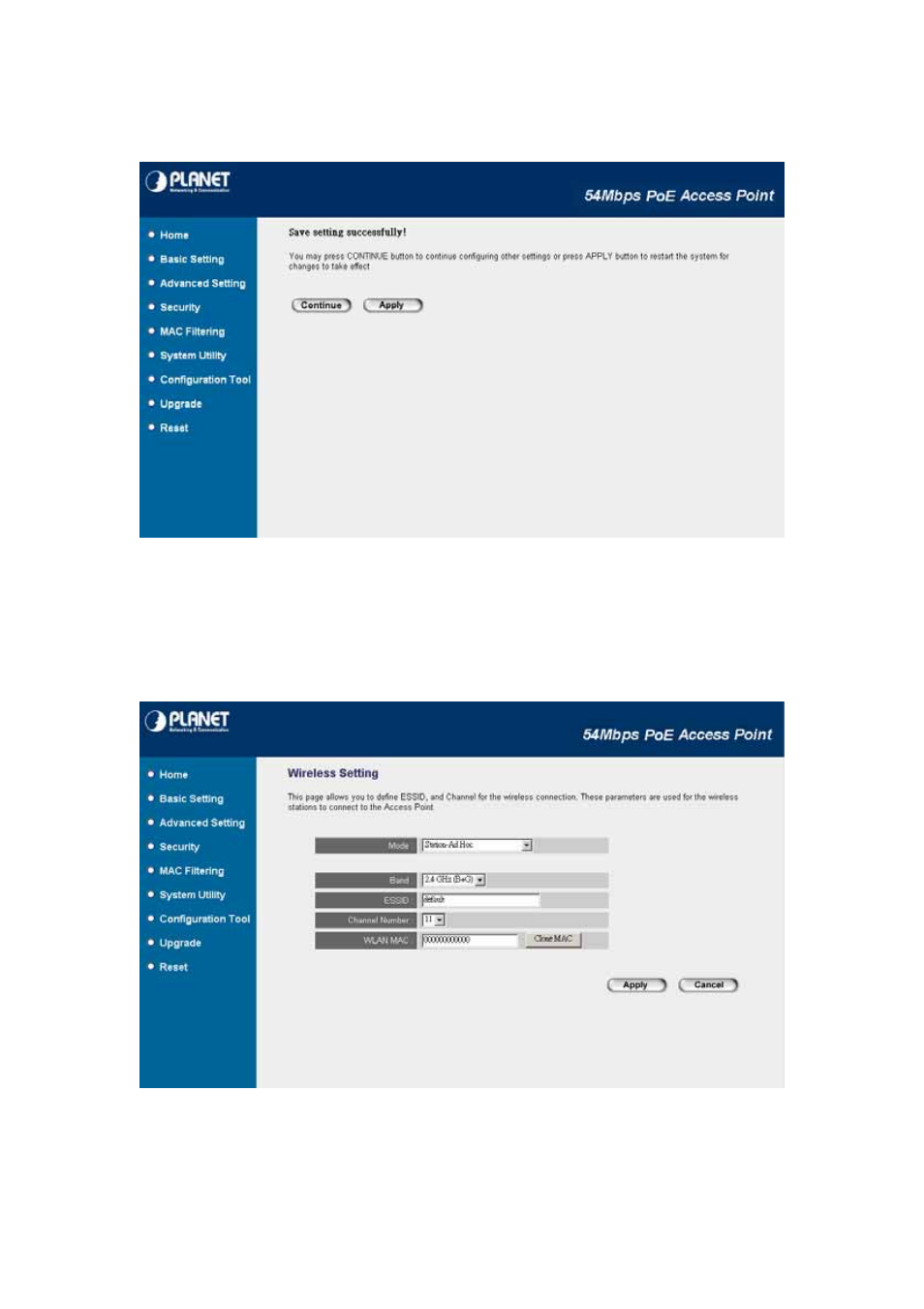 2 station - ad hoc mode, Station - ad hoc mode | Planet Technology Network Device WAP-4033PE User Manual | Page 14 / 38