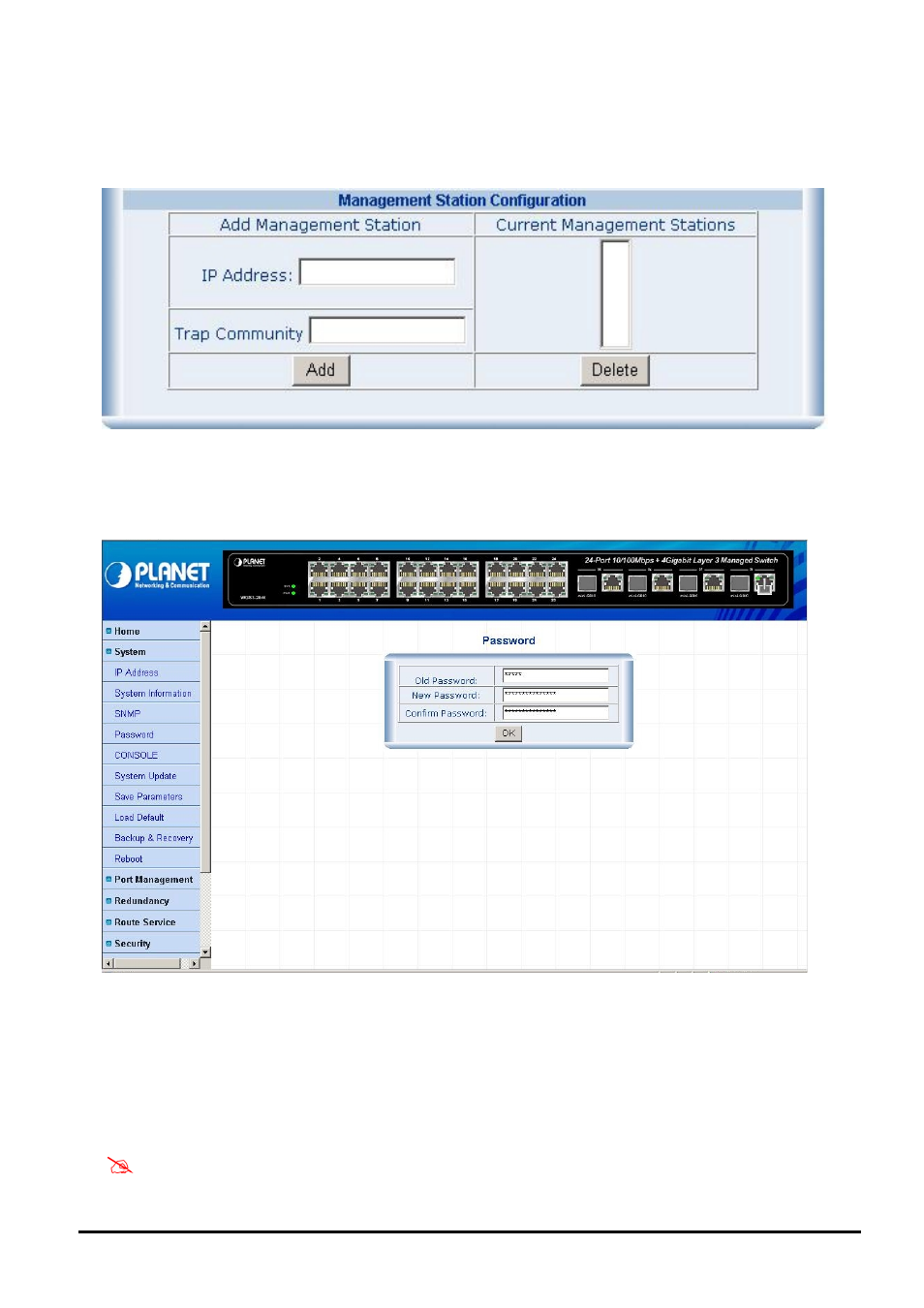 4 password | Planet Technology WGS3-2840 User Manual | Page 22 / 76