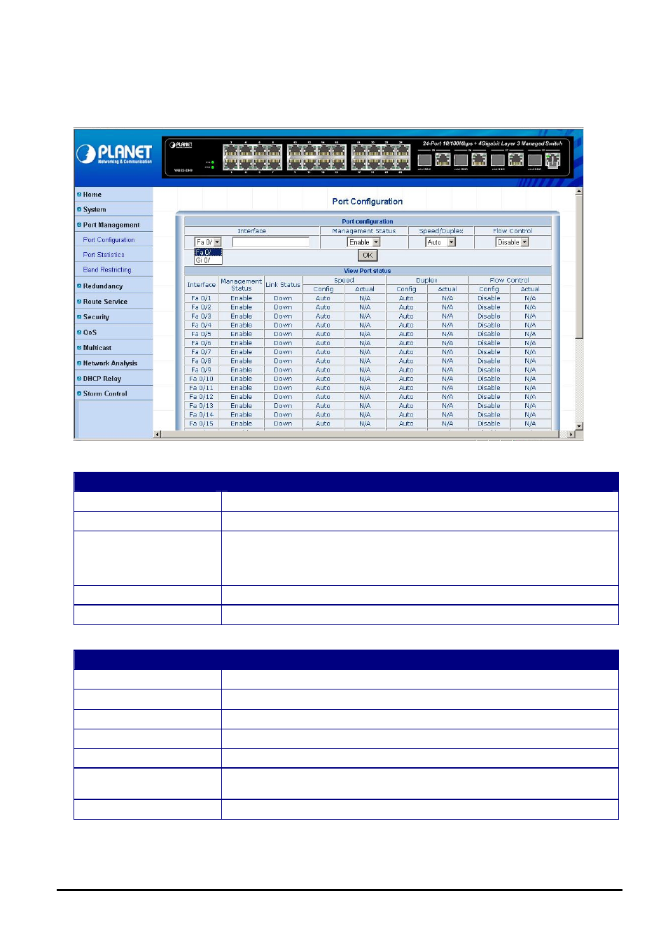 1 port configuration | Planet Technology WGS3-2840 User Manual | Page 32 / 76